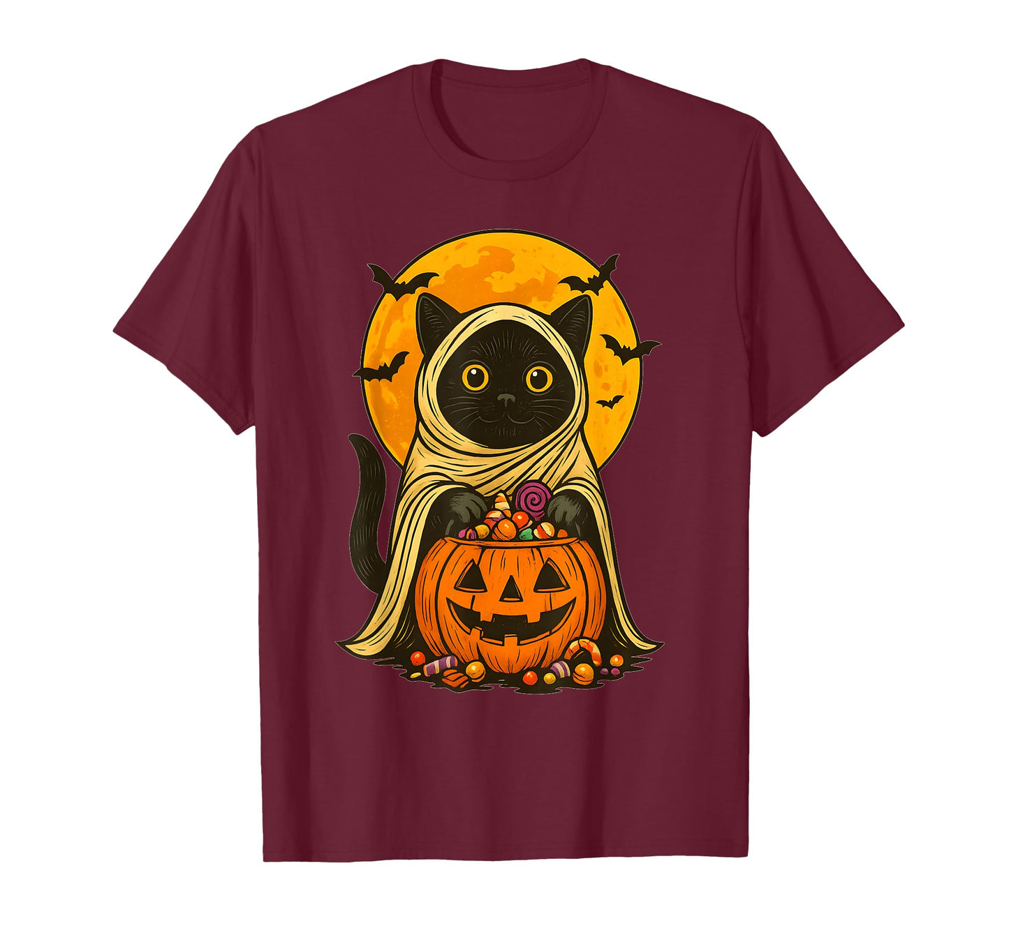 Cat Halloween Spooky Trick or Treat T-Shirt