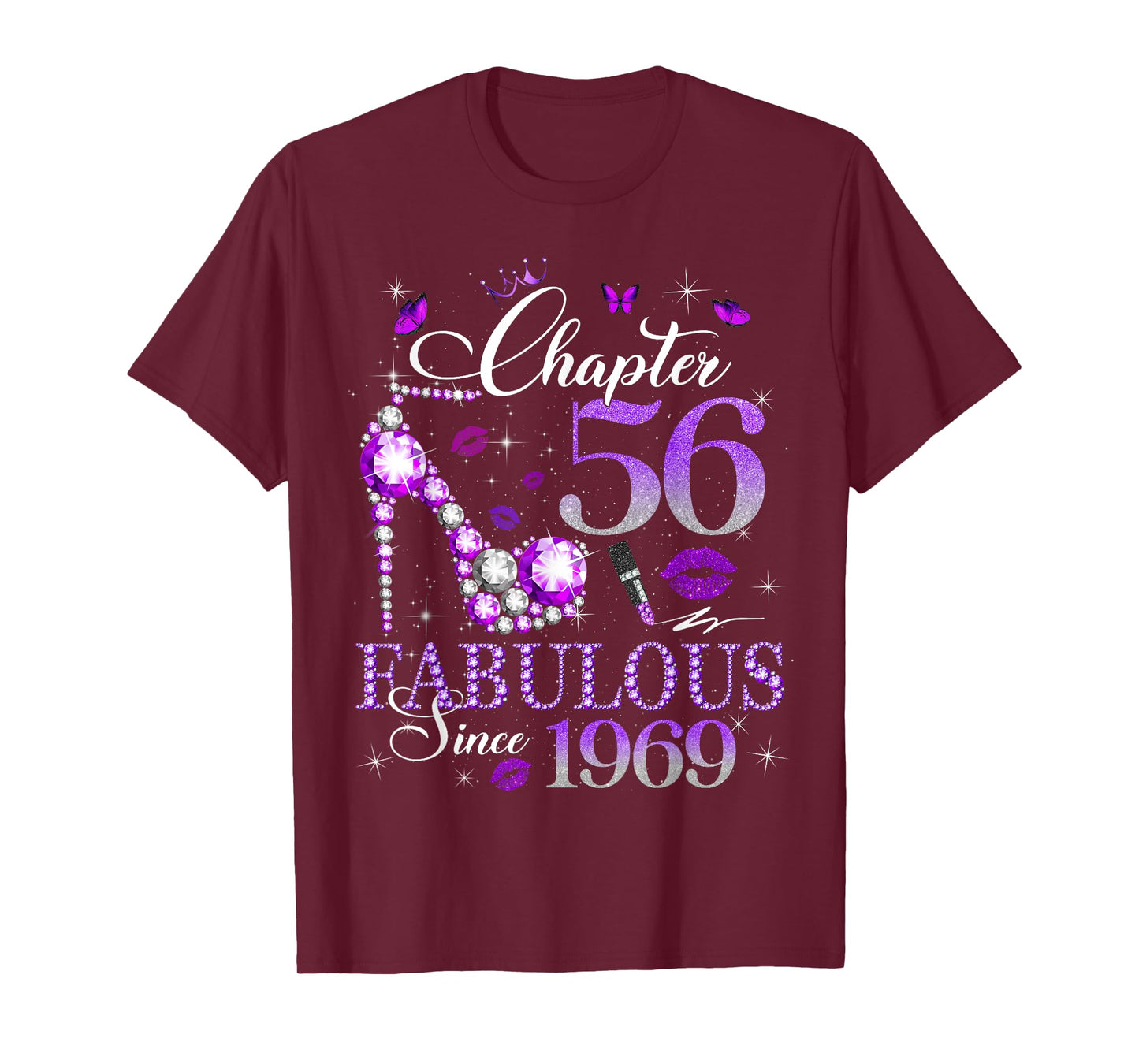 Chapter 56 Fabulous Since 1969 56th Birthday Queen Diamond T-Shirt