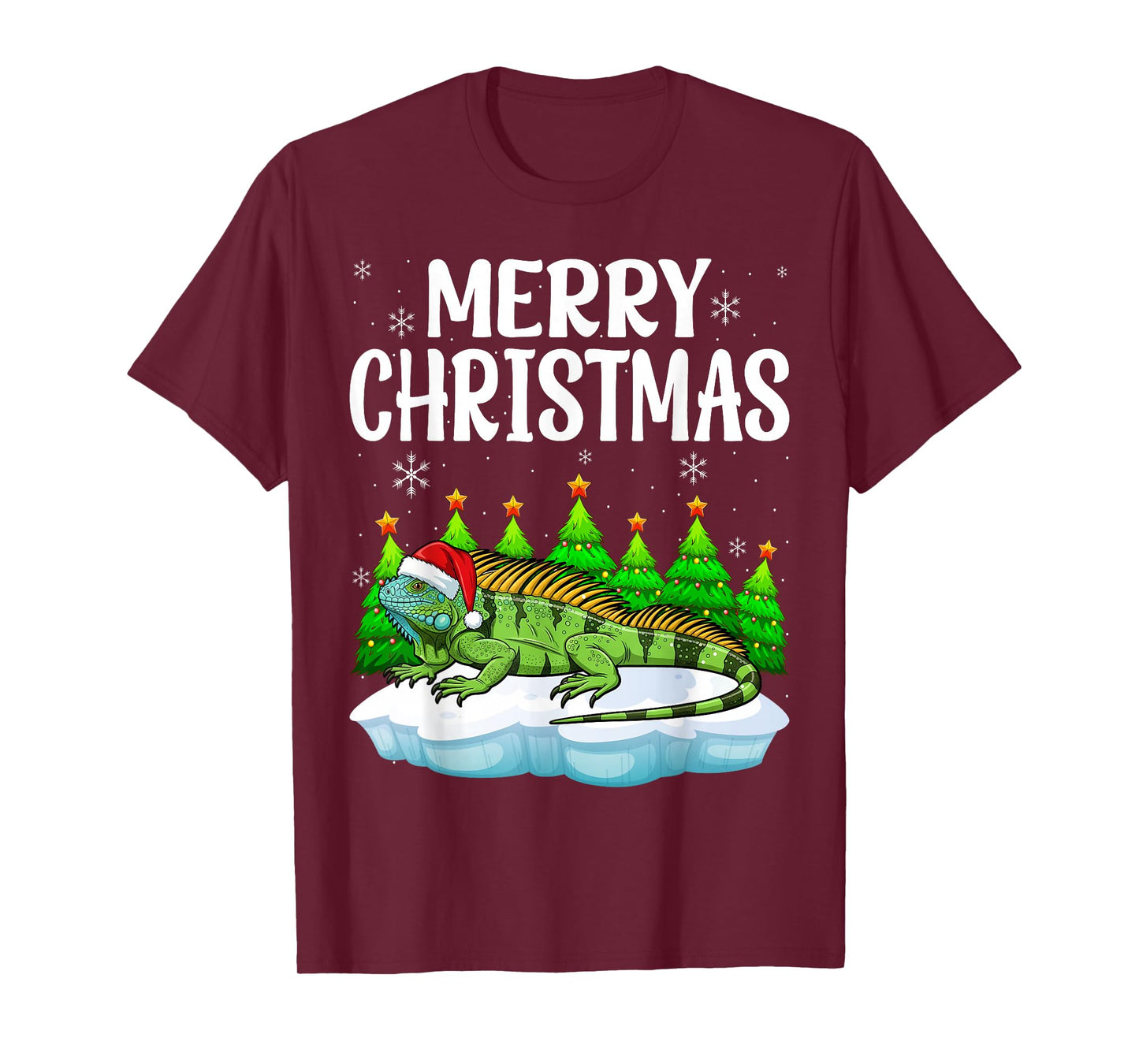 Funny Bearded Dragon Lizard Christmas Santa Hat T-Shirt