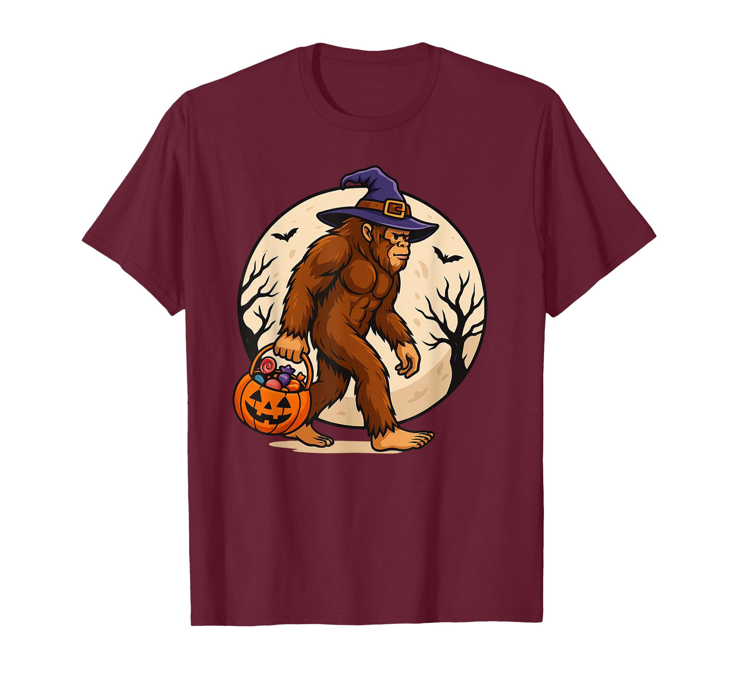 Bigfoot Trick or Treat Funny Halloween Sasquatch Costume T-Shirt