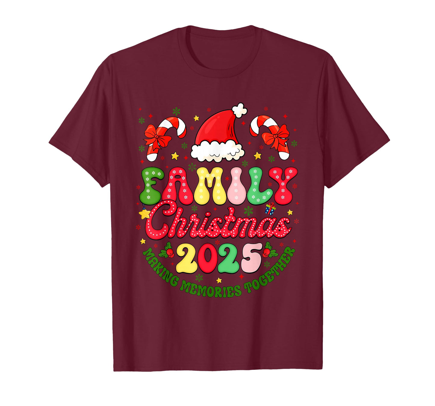 Family Christmas 2025 Making Memories Together Xmas Matching T-Shirt