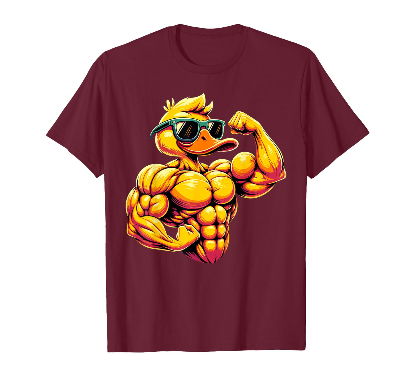 Muscular Duck Bodybuilder Rubber Duck T-Shirt