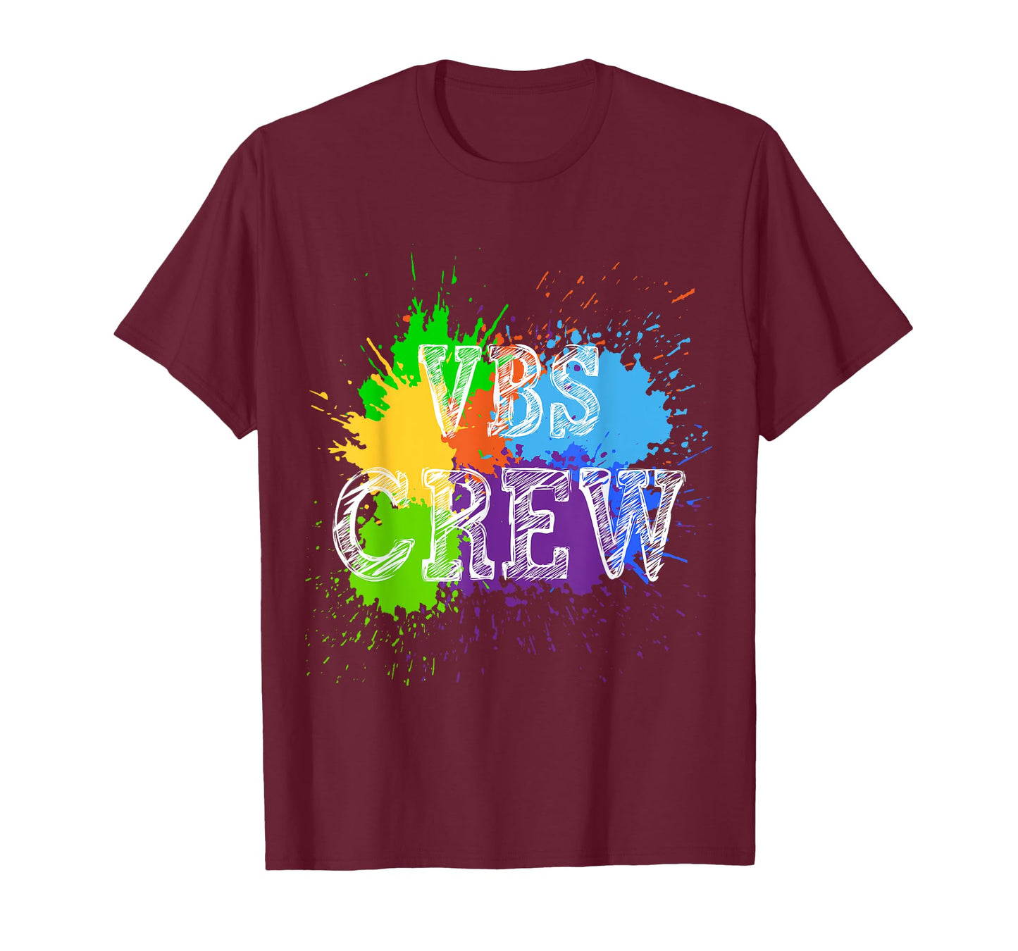 VBS Crew Design Paint Splatter Vacation Bible School Apparel T-Shirt