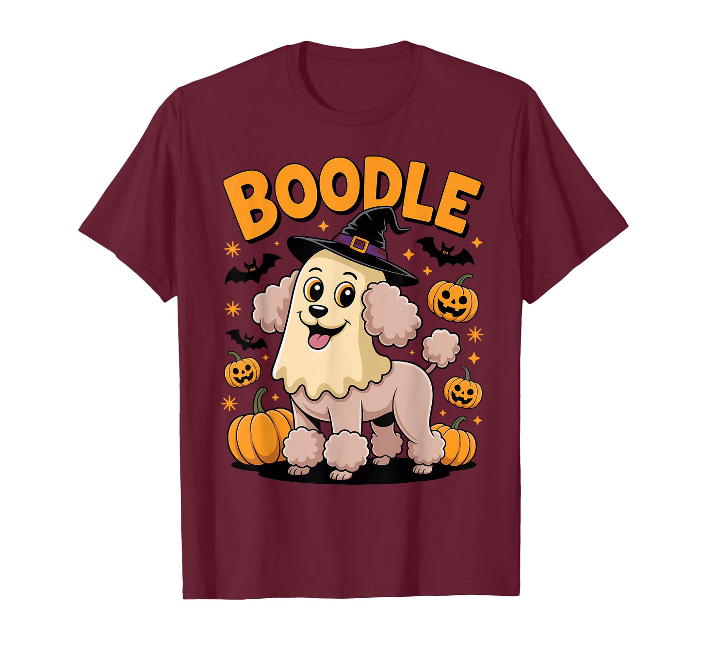 Boodle Funny Boo Spooky Witch Dog Poodle Halloween T-Shirt