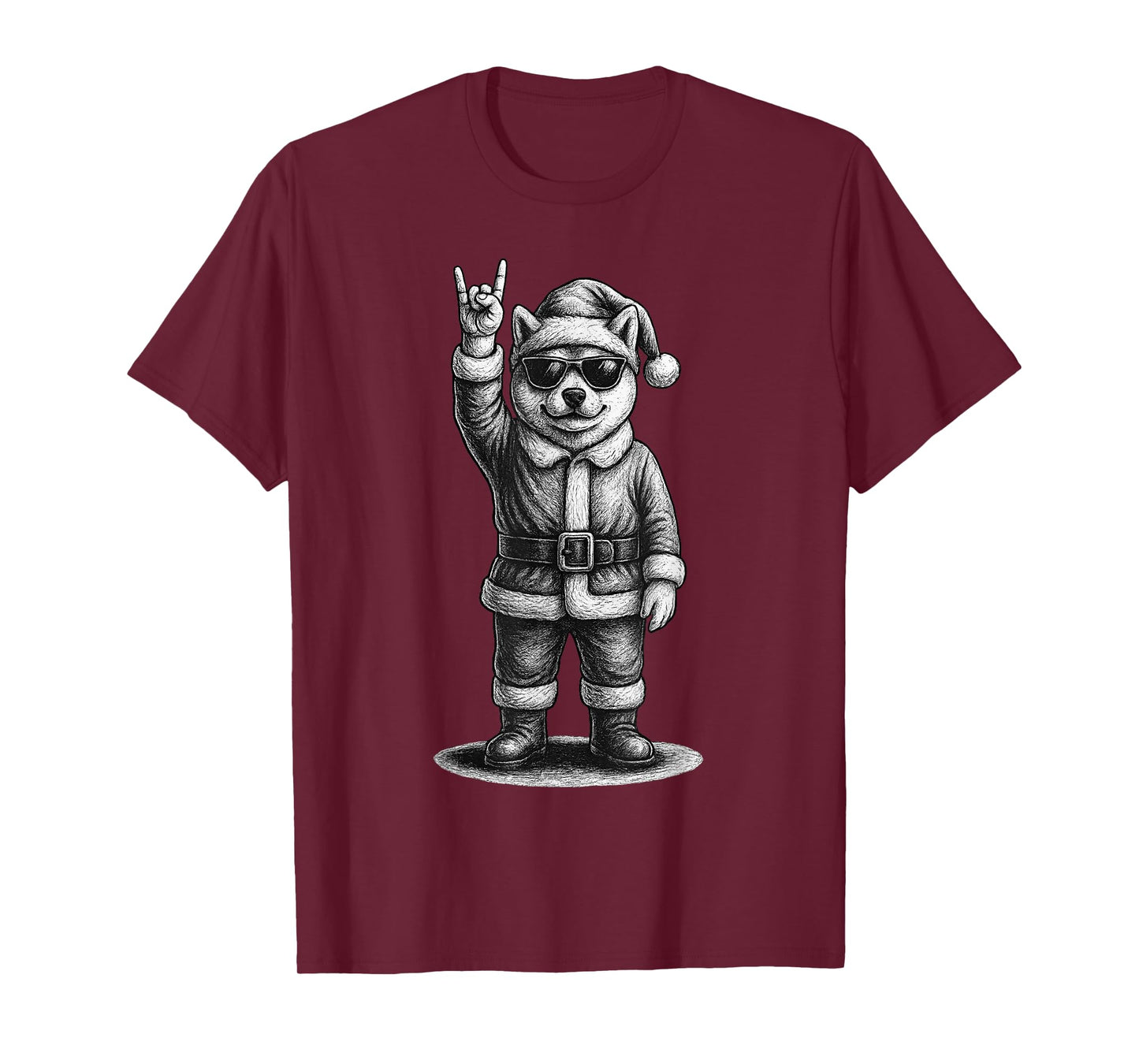 Shiba Inu Rock Music Christmas Dog Lover T-Shirt
