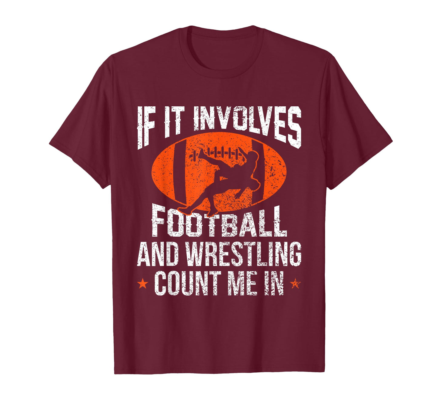 Funny Football Designs For Kids Women - Men Tee Unisex-Adult T-Shirt Football-Wrestling-Design T-Shirt Black Short Sleeve Small