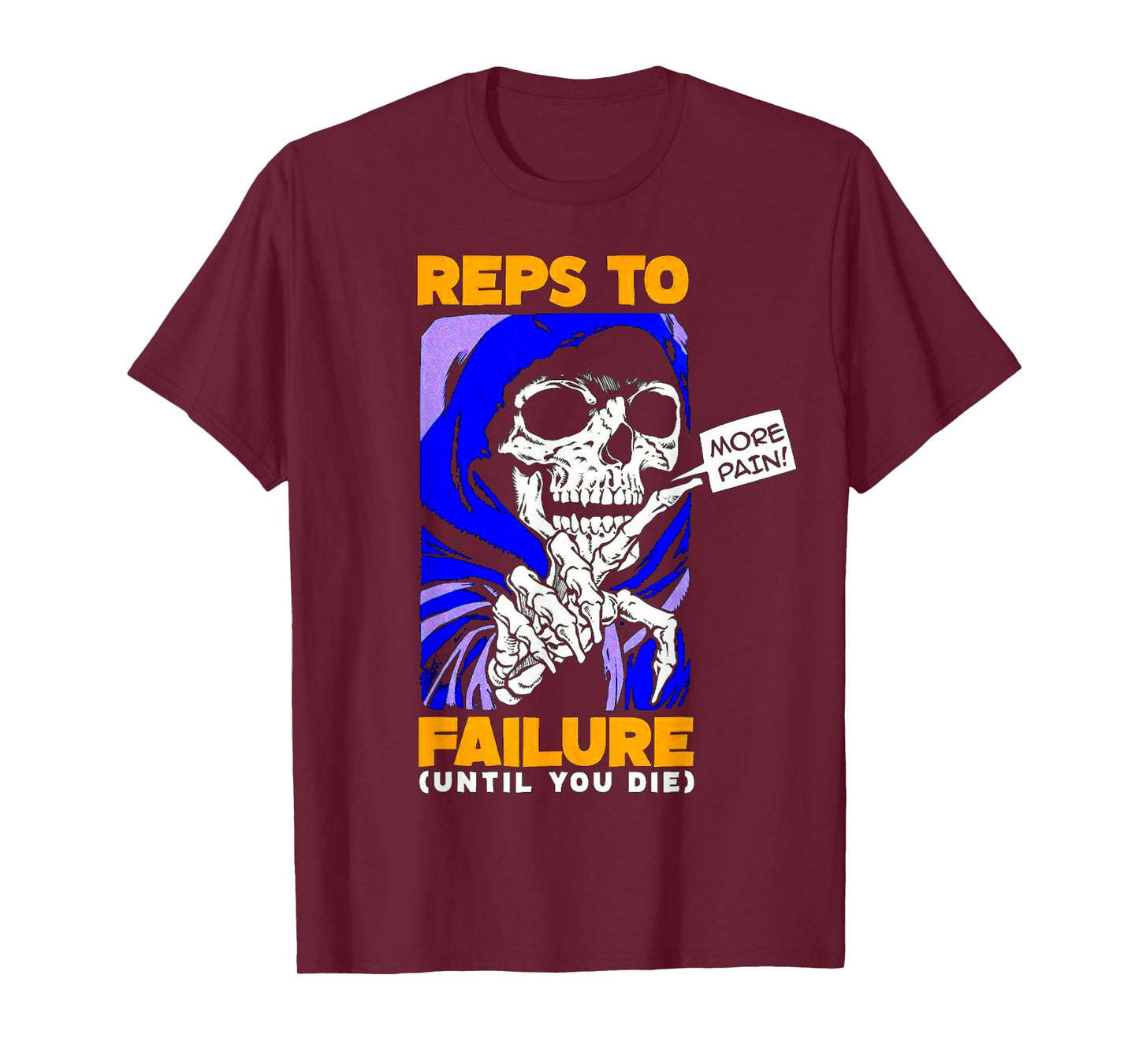 Funny Reps To Failure Weightlifting Bodybuilding Fitness Gym T-Shirt