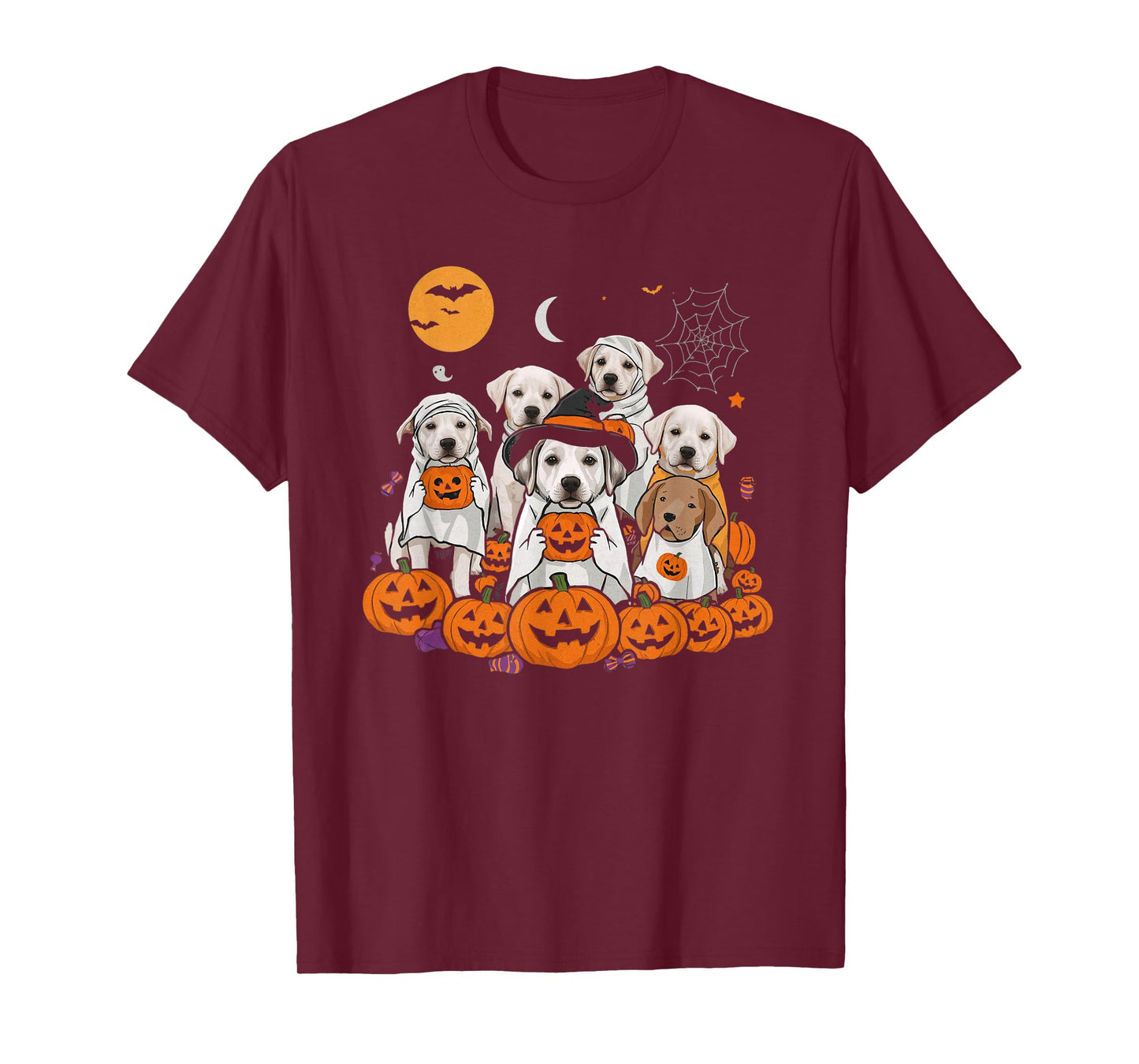 Cute Mummy Witch Ghost Halloween Dog Costume Men Women Kids T-Shirt