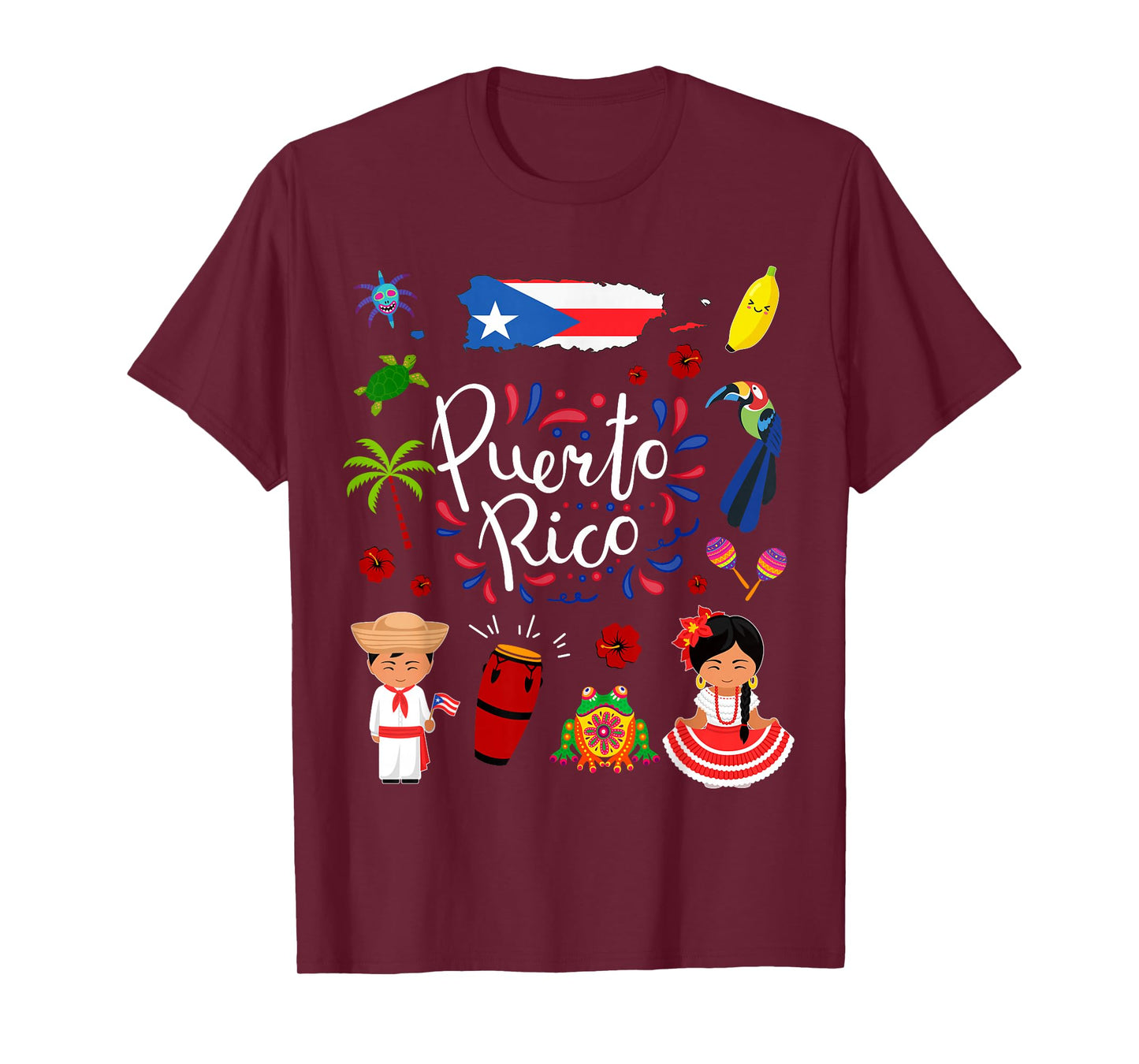 Puerto Rican Culture Outfit Idea Puerto Rico Flag kids T-Shirt