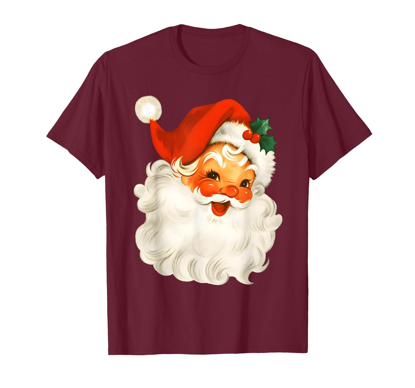 Vintage Retro Cute Santa Claus Christmas Xmas Men Women Kid T-Shirt