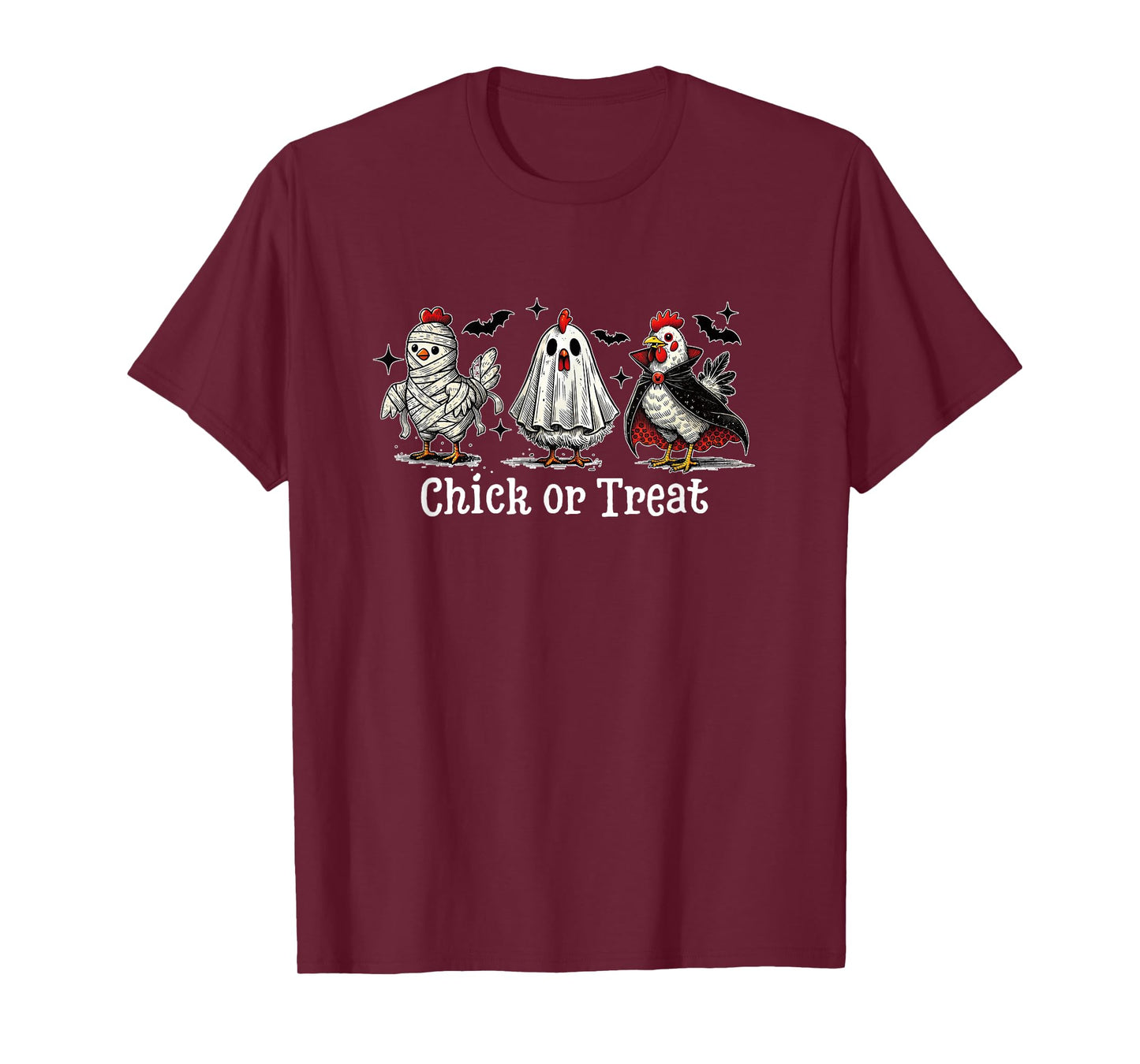 Chick Or Treat Halloween Pumpkin Ghost Spooky Funny Chicken T-Shirt