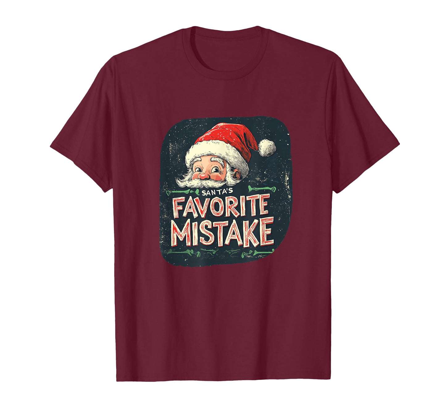 Festive Mistake Statement with Funny Santa Costume T-Shirt
