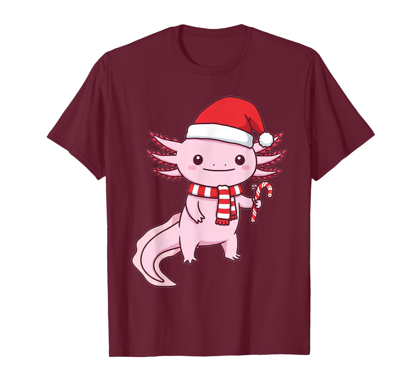 Festive Axolotl Christmas Cheer Holiday T-Shirt