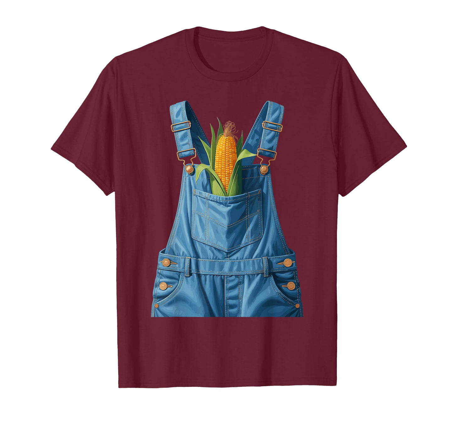 Halloween Overalls Corn Farm Costume Farmer Kids Men Women T-Shirt