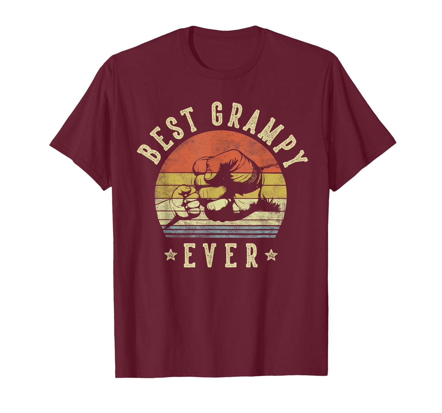 Best Grampy Ever - Retro Fist Bump Vintage Design Grampy T-Shirt