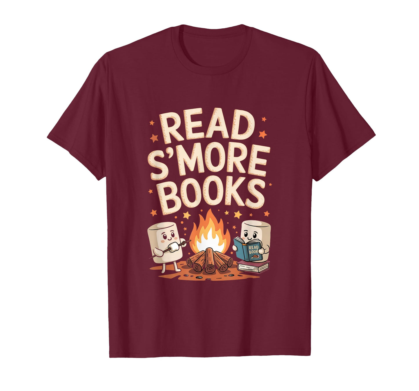 Read S'more Books Camping Outdoors Travel Campfire Smores T-Shirt