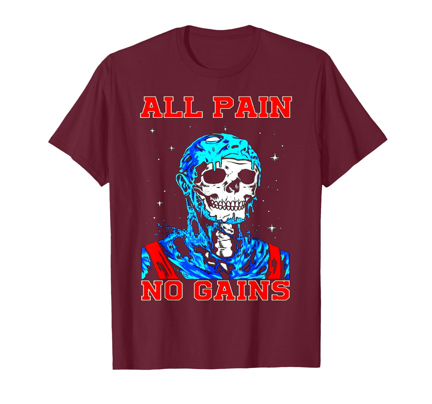 All Pain No Gains Fitness Weightlifting Bodybuilding Gym T-Shirt