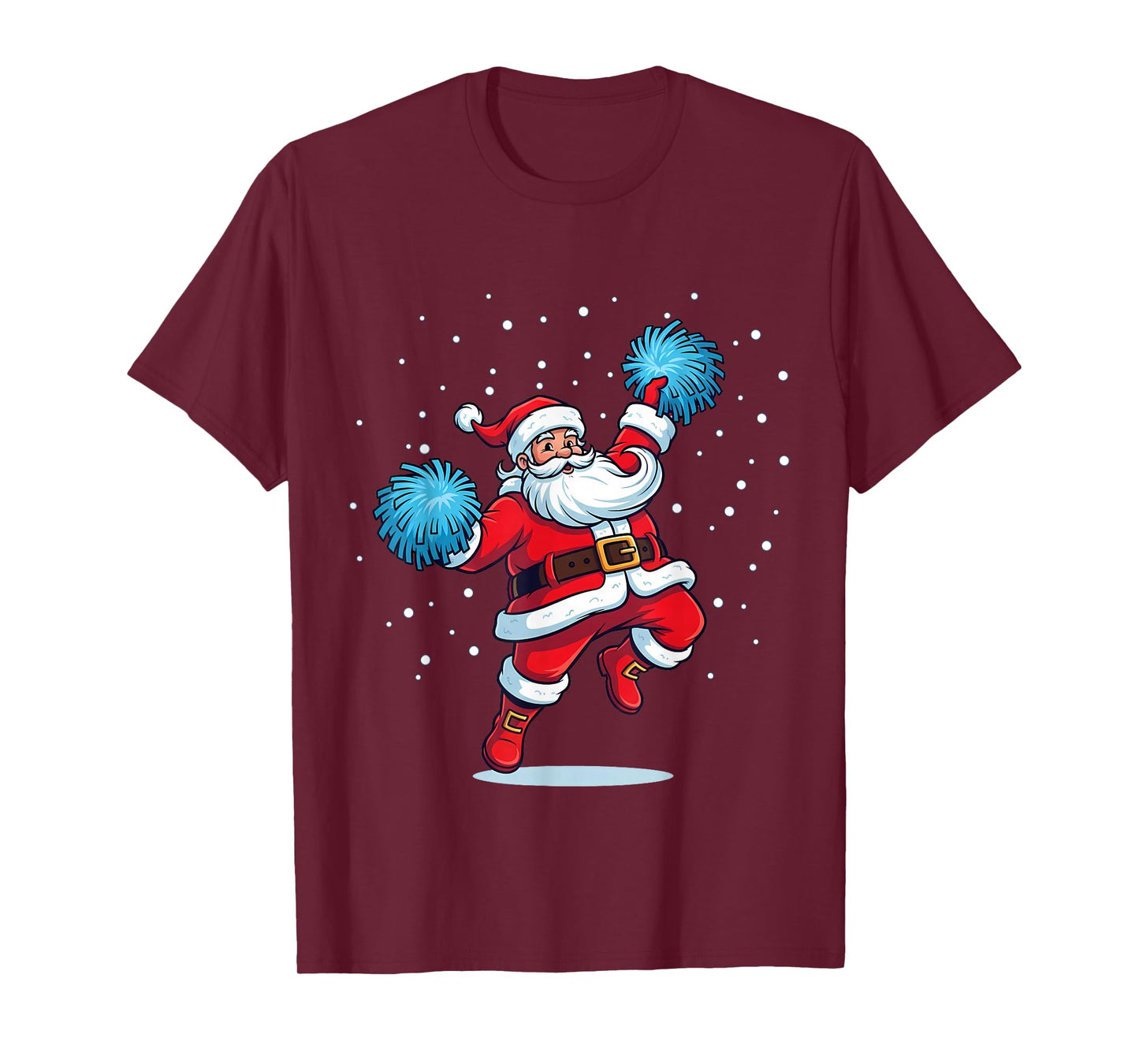 Cheerleading Christmas Cheering Santa Claus Cheer T-Shirt