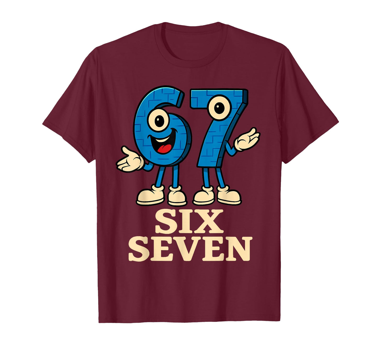 67 Six Seven 6-7 - Funny Italian Brainrot Kids Gaming Meme T-Shirt