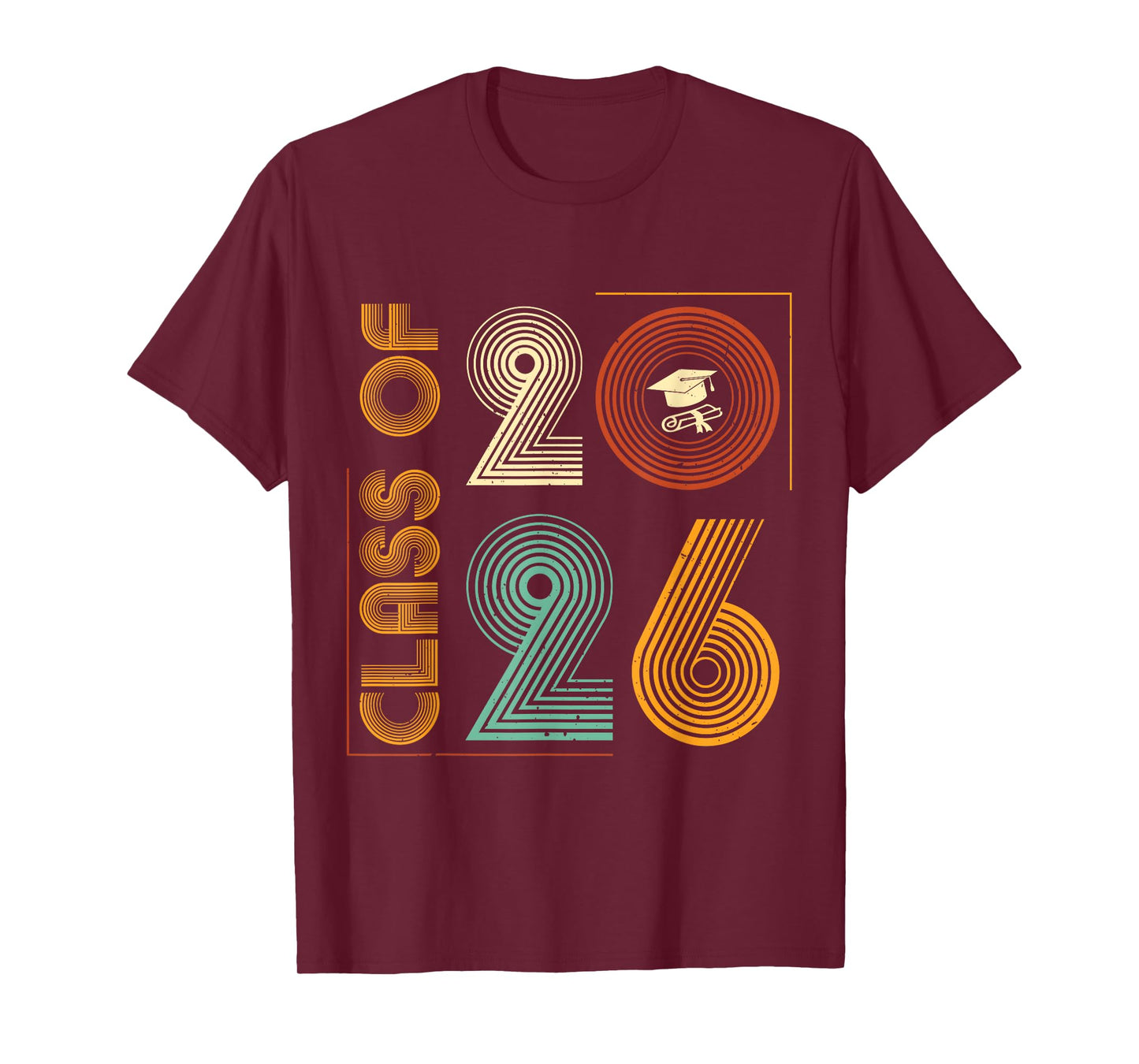 Funny Class of 2026 Senior Graduation Retro Vintage T-Shirt