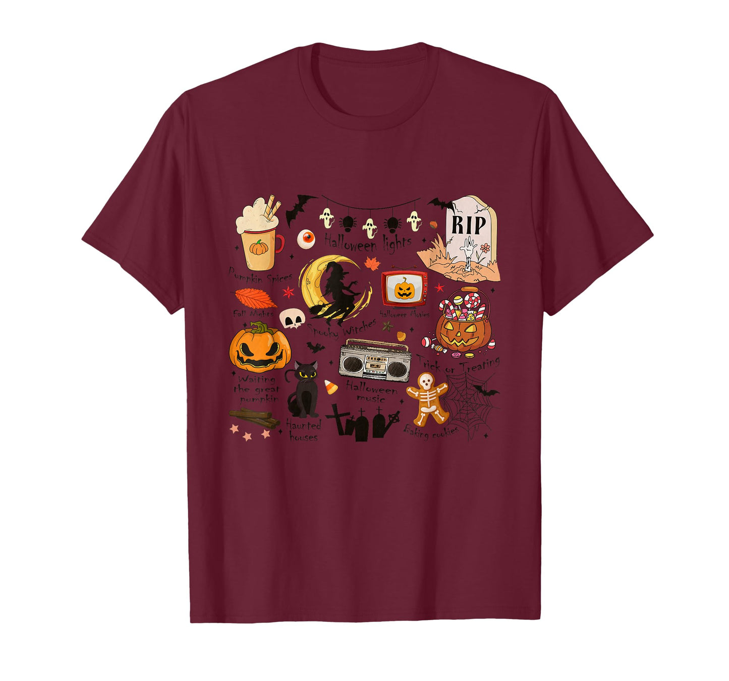 Retro Vintage 90's Halloween Season Party Pumpkin Witch T-Shirt