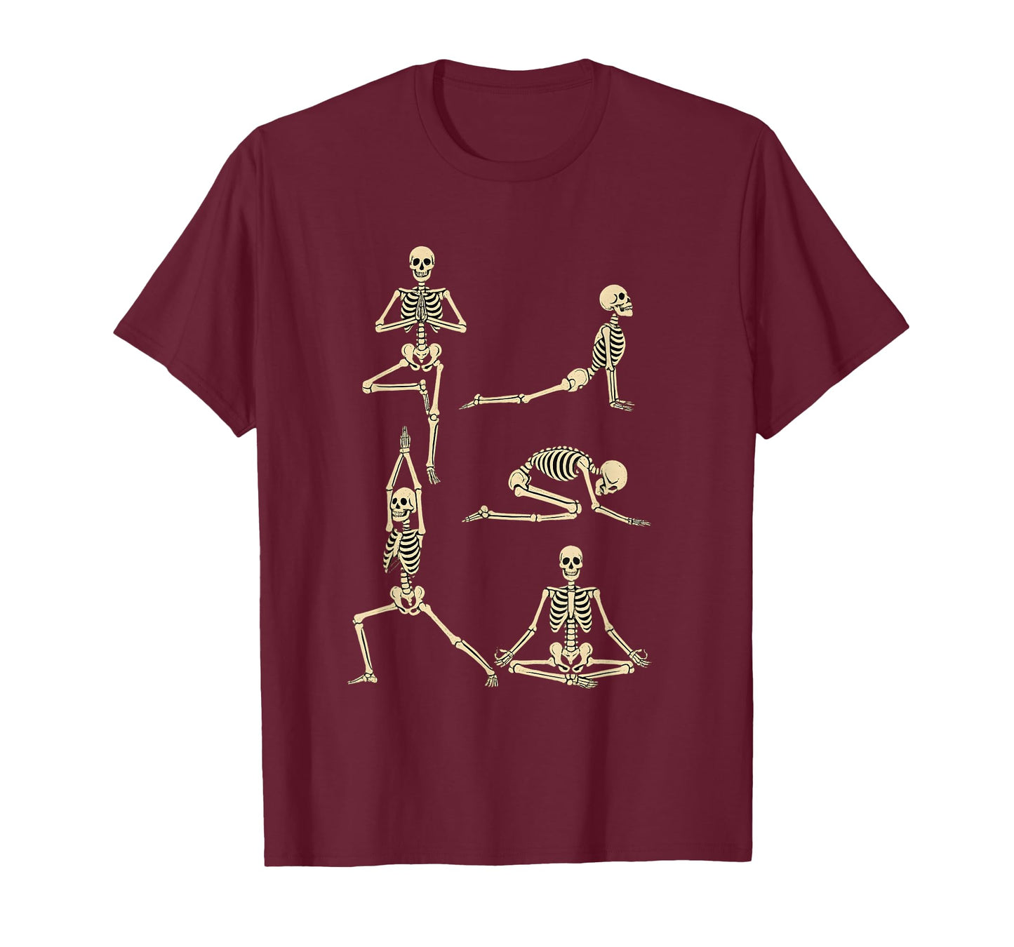 Yoga Skeleton Halloween Funny Meditating Skeleton T-Shirt