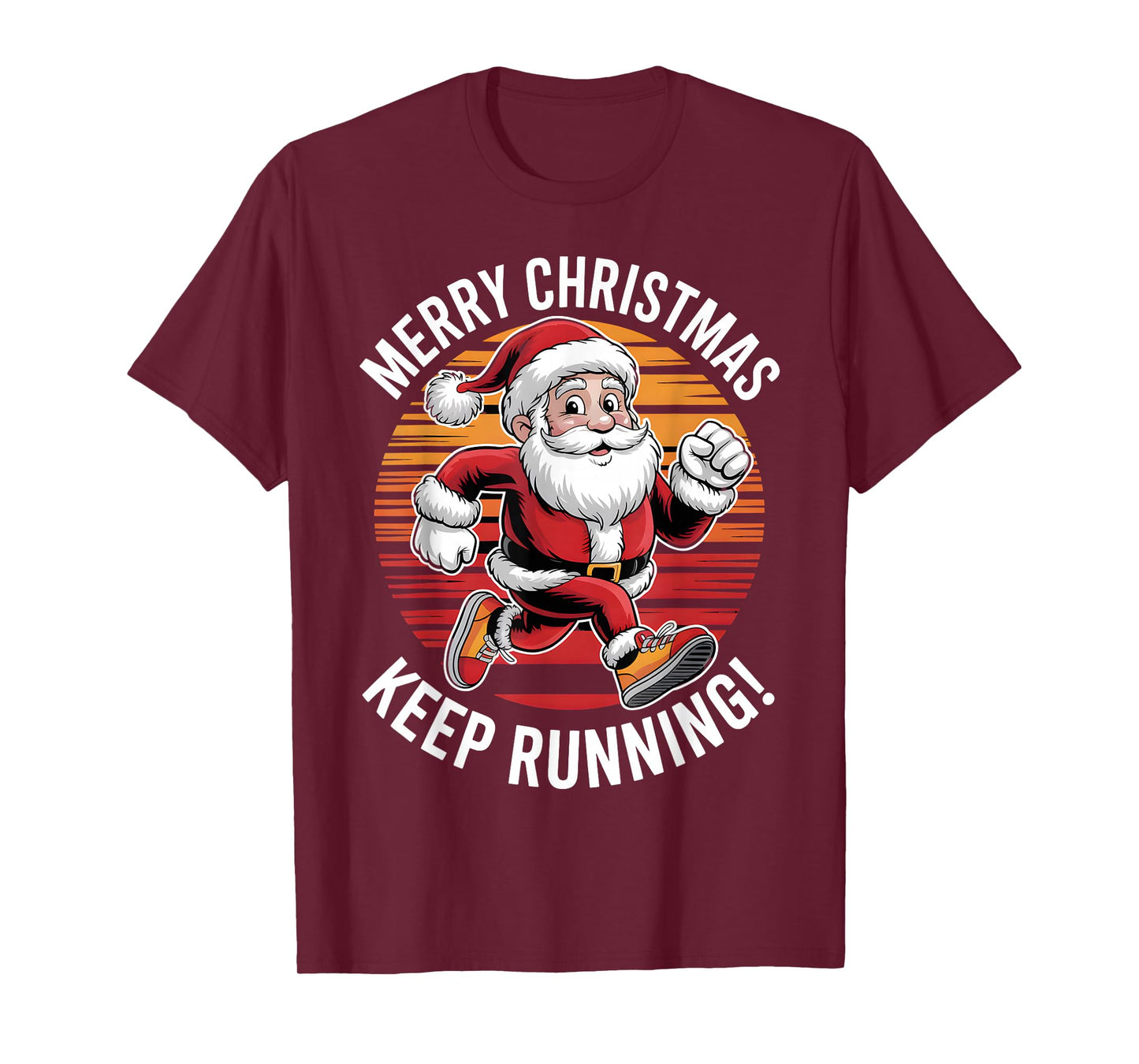 Funny Father Christmas Runner Santa Run Dash Costume Xmas T-Shirt