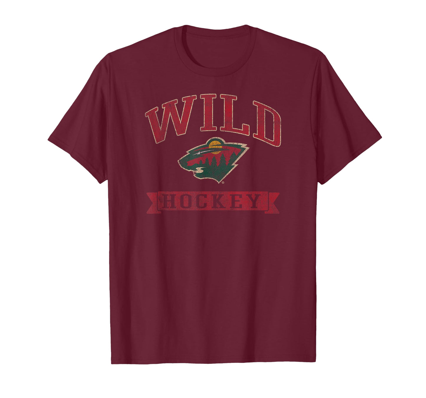 Minnesota Wild Vintage Hockey Black Officially Licensed T-Shirt
