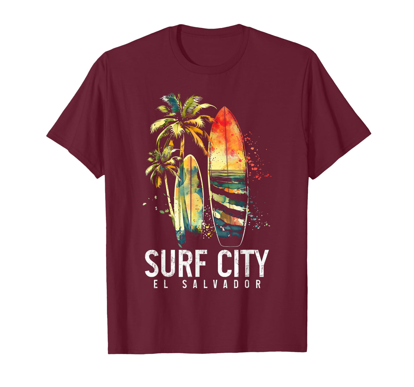 Surf City El Salvador Vintage Surfer T-Shirt