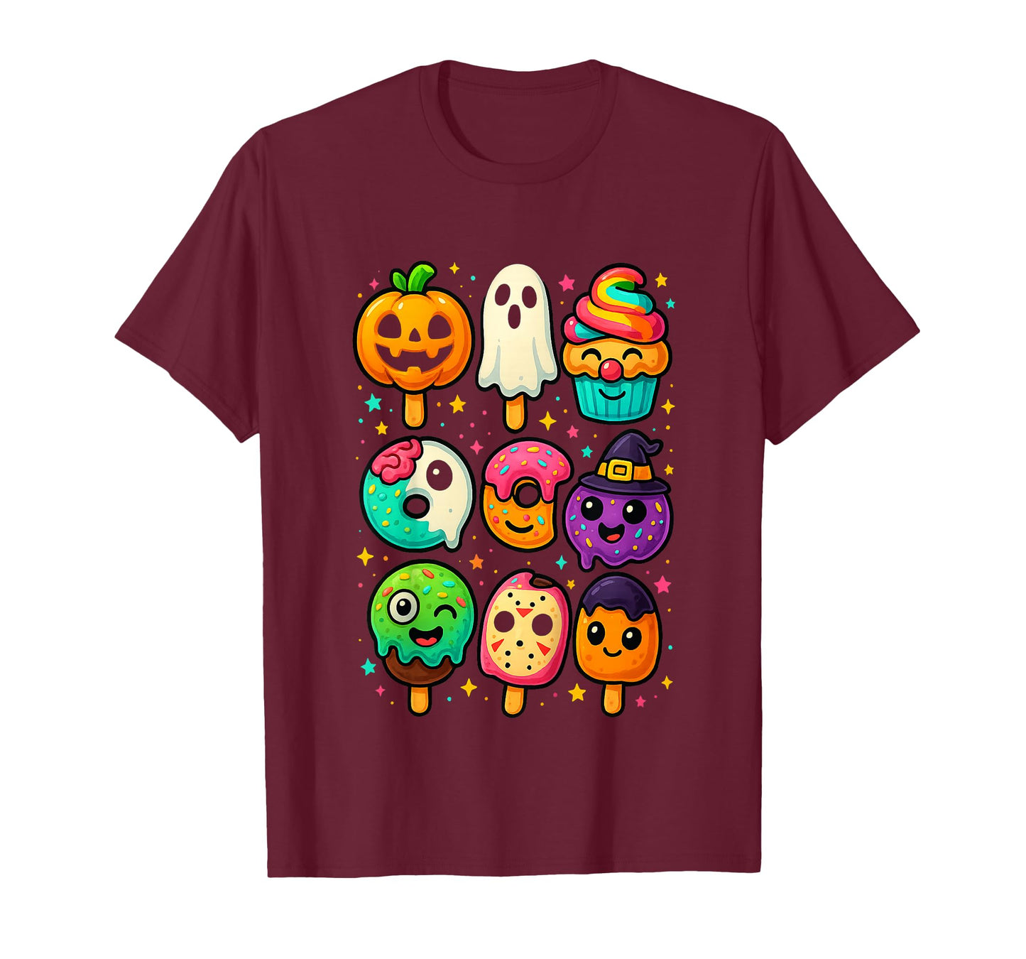 Funny Horror Ice Cream Pops Summerween Halloween Candy Kids T-Shirt