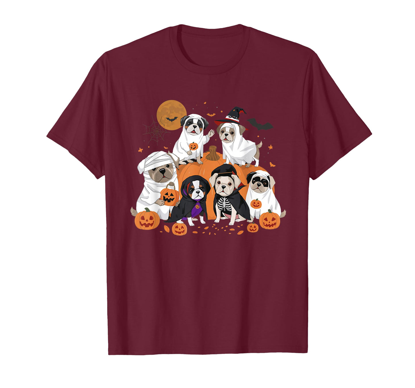 Cute Mummy Witch Ghost Halloween Dog Costume Men Women Kids T-Shirt