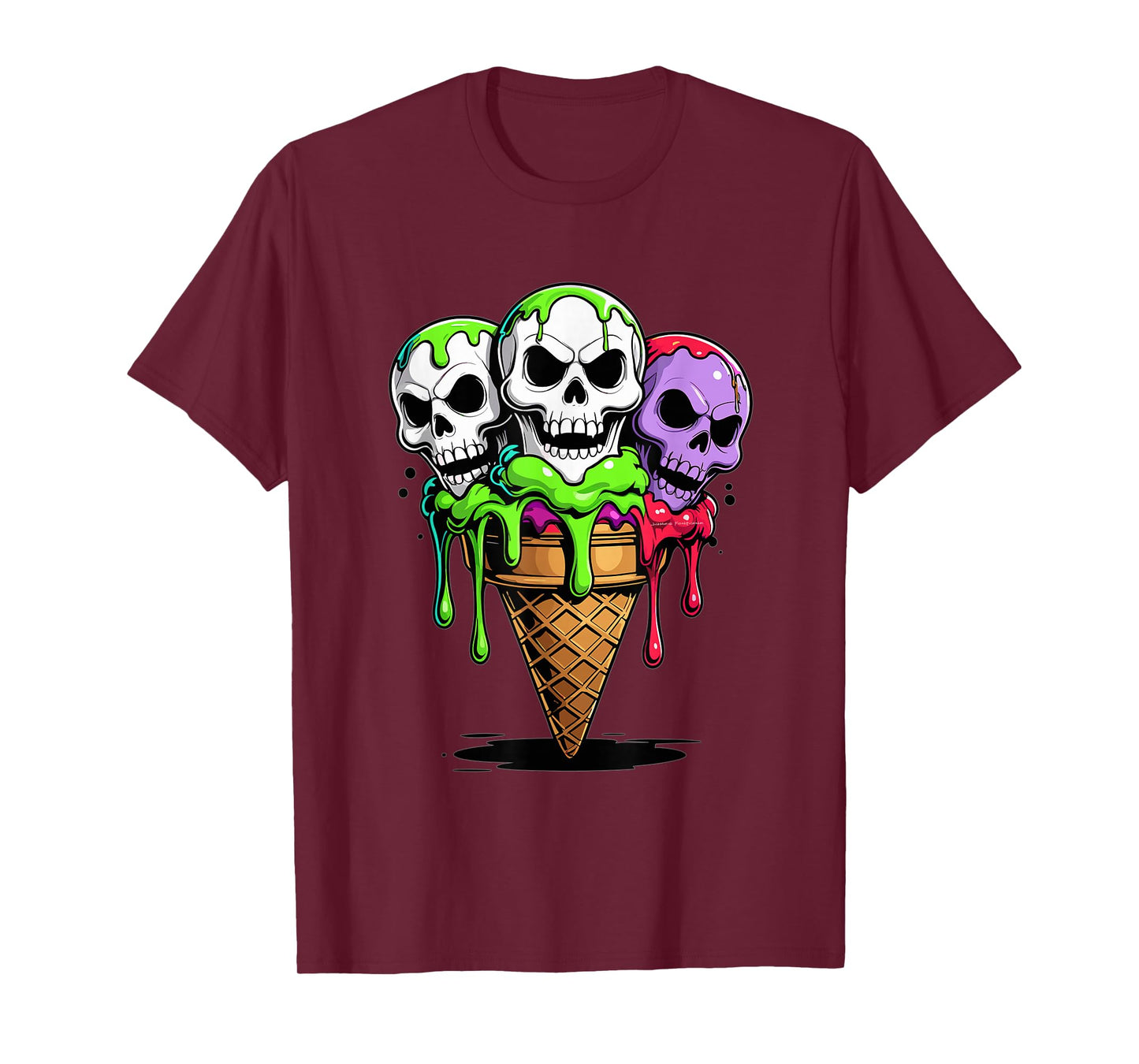 Flavor Skulls Ice Cream Cone T-Shirt