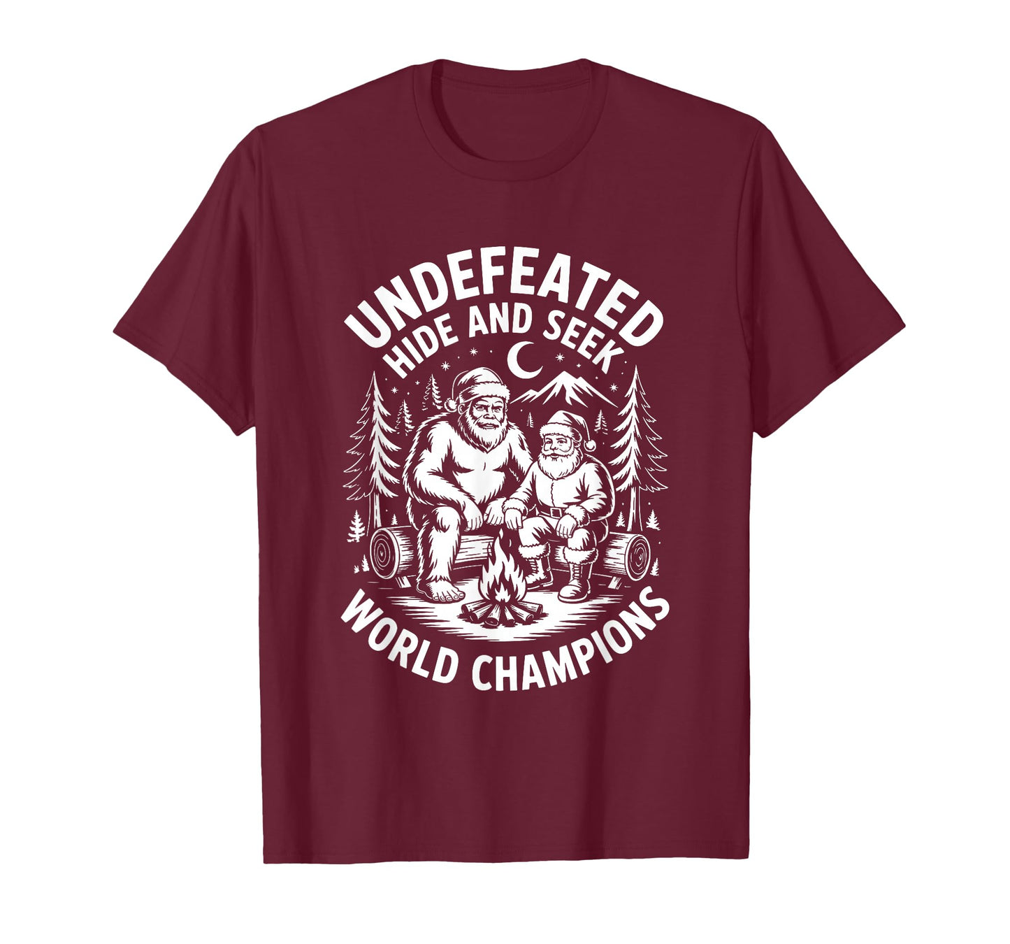 Undefeated Hide & Seek Champions Bigfoot Santa T-Shirt