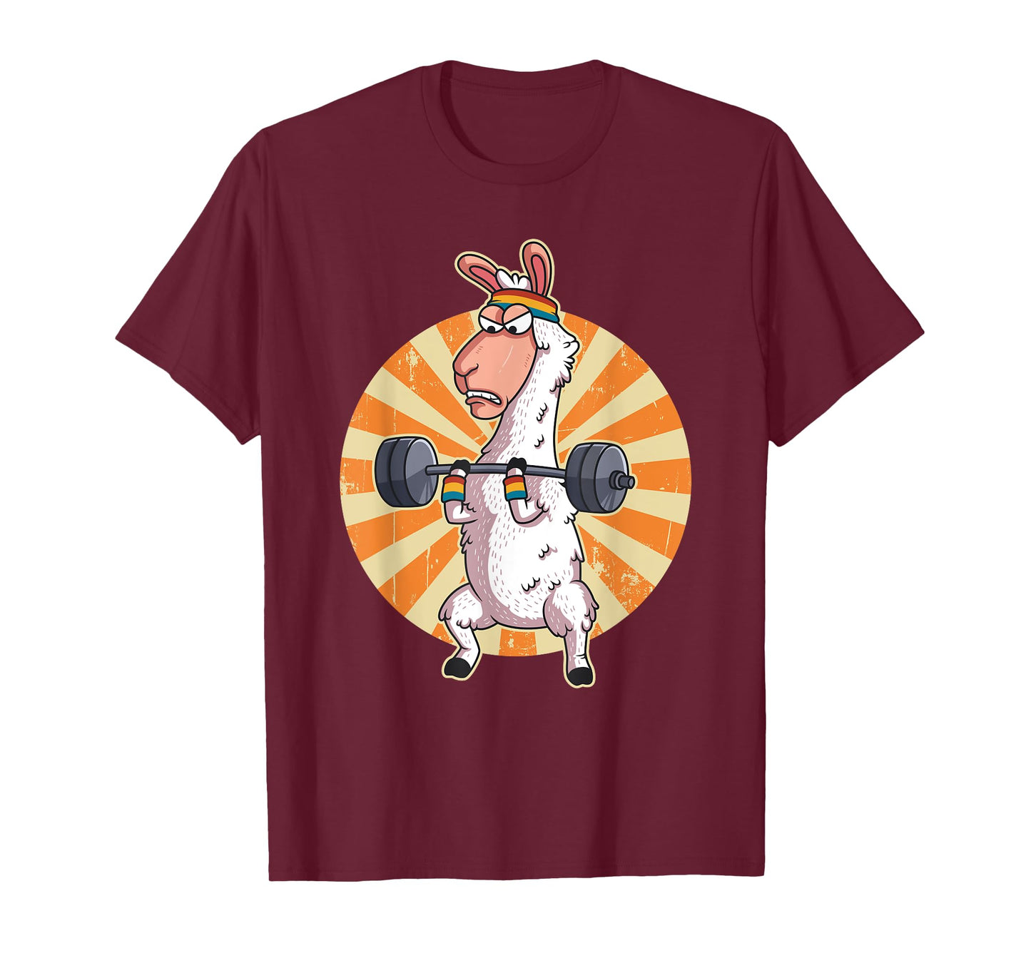 Weightlifting Llama Alpaca Gym Training Workout Gift T-Shirt