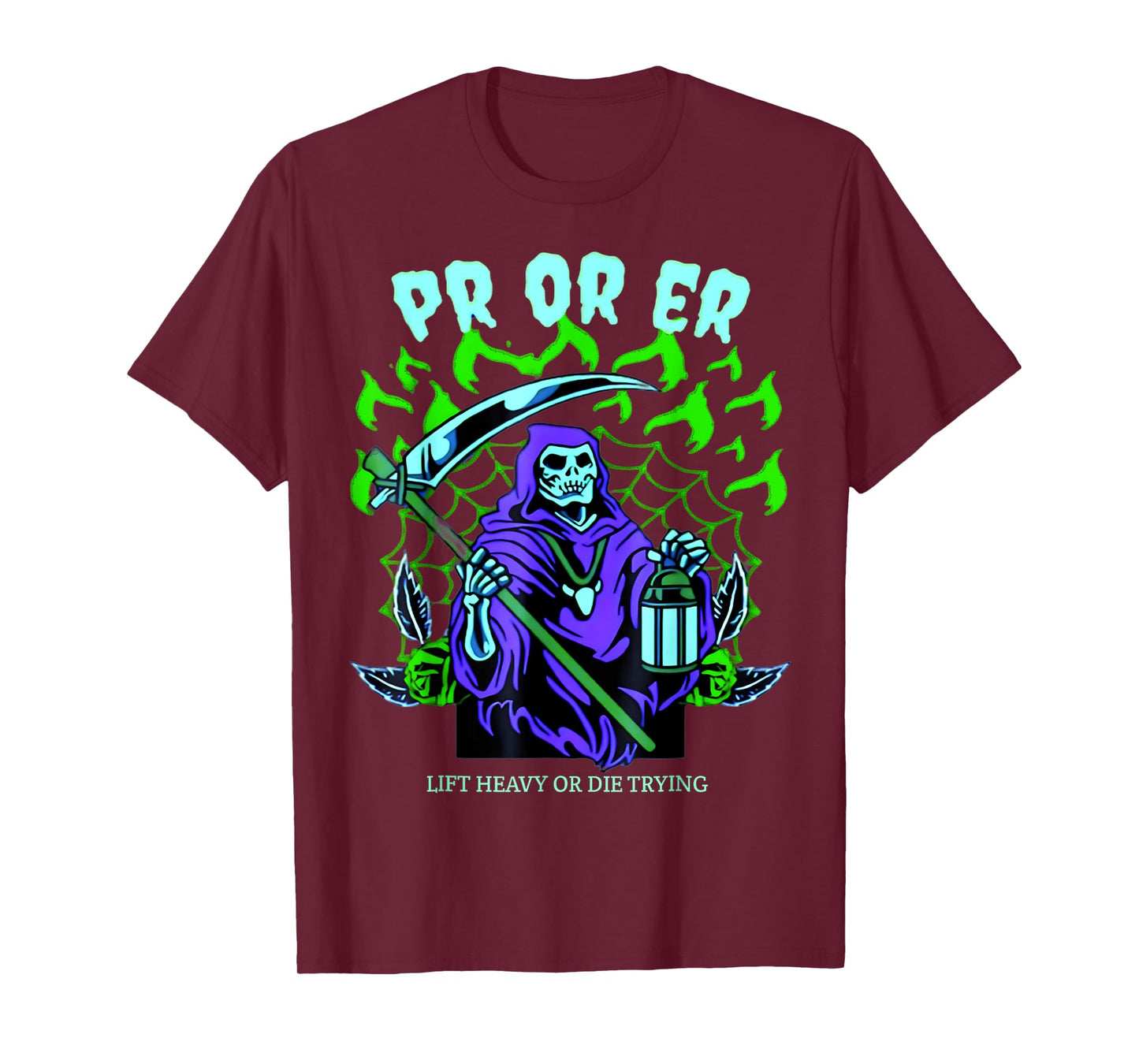 PR or Er Gym Weightlifting Bodybuilding Spooky Halloween T-Shirt