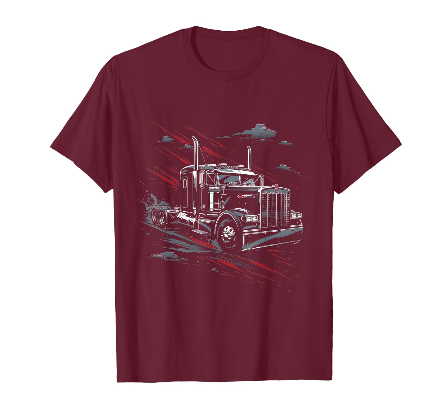 18-Wheeler Truck Vector T-Shirt
