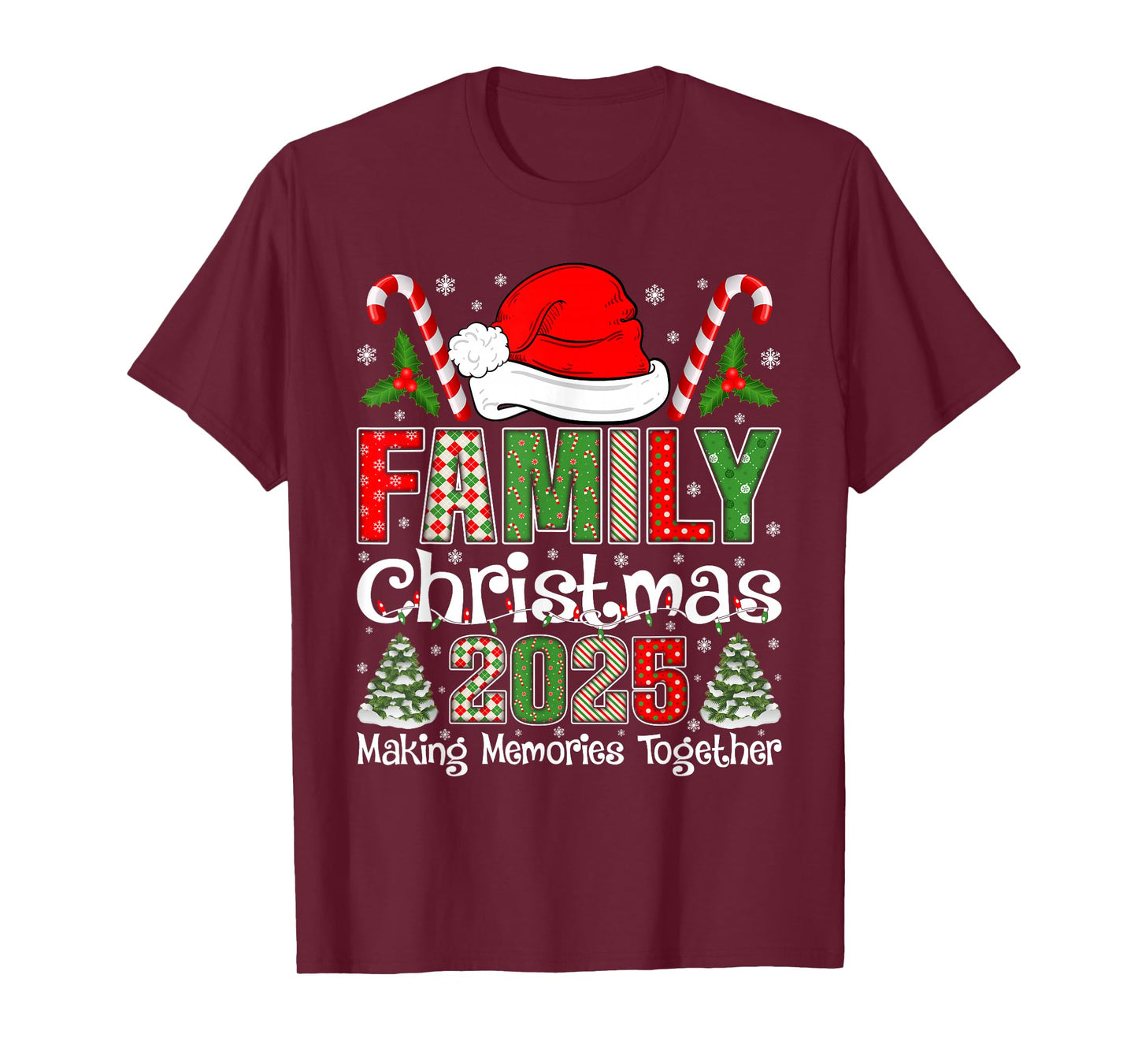 Family Christmas 2025 Squad Santa Elf Xmas Matching Outfit T-Shirt