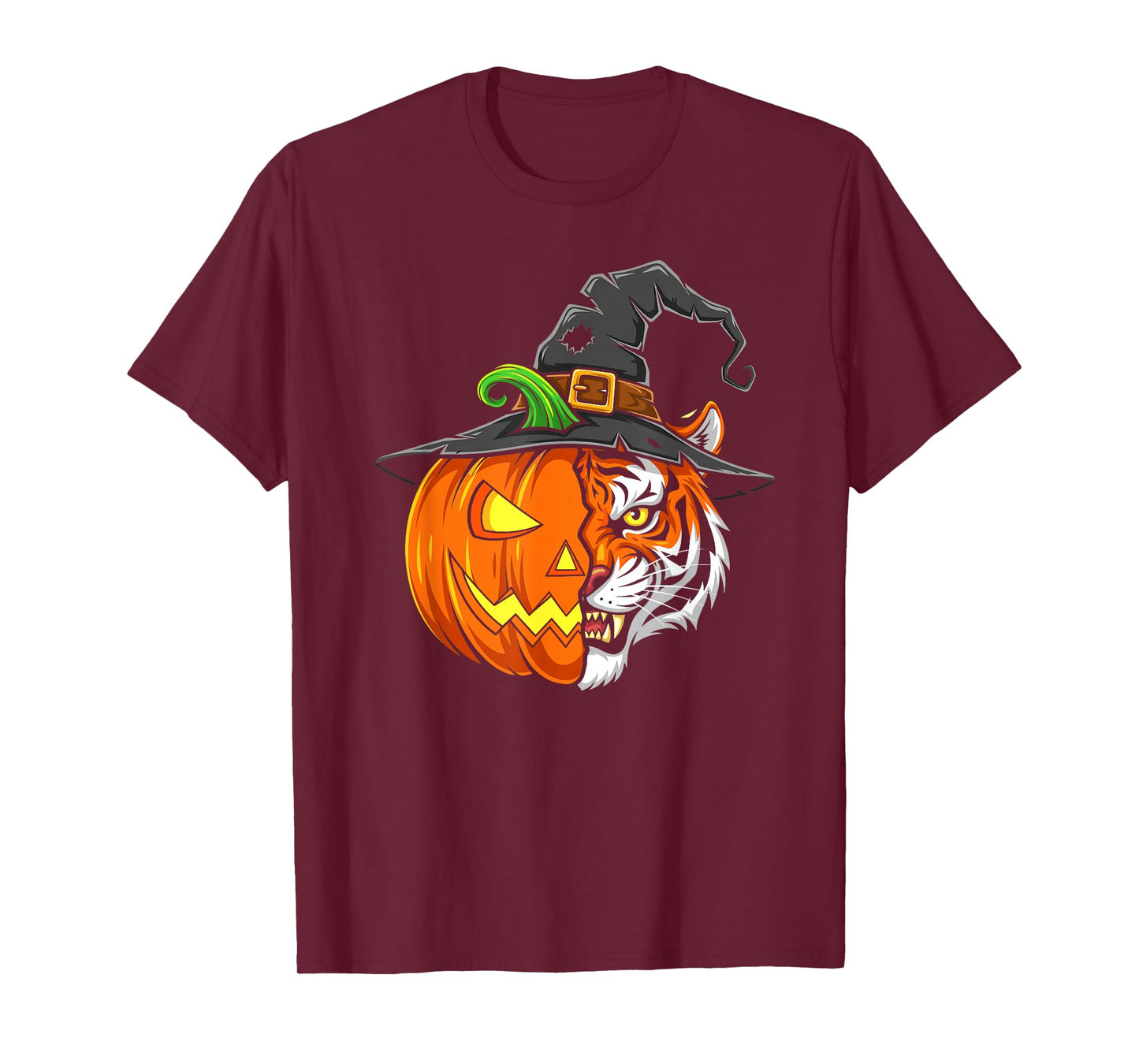 Tiger Pumpkin Jack O Lantern Halloween Kids Mens Womens T-Shirt