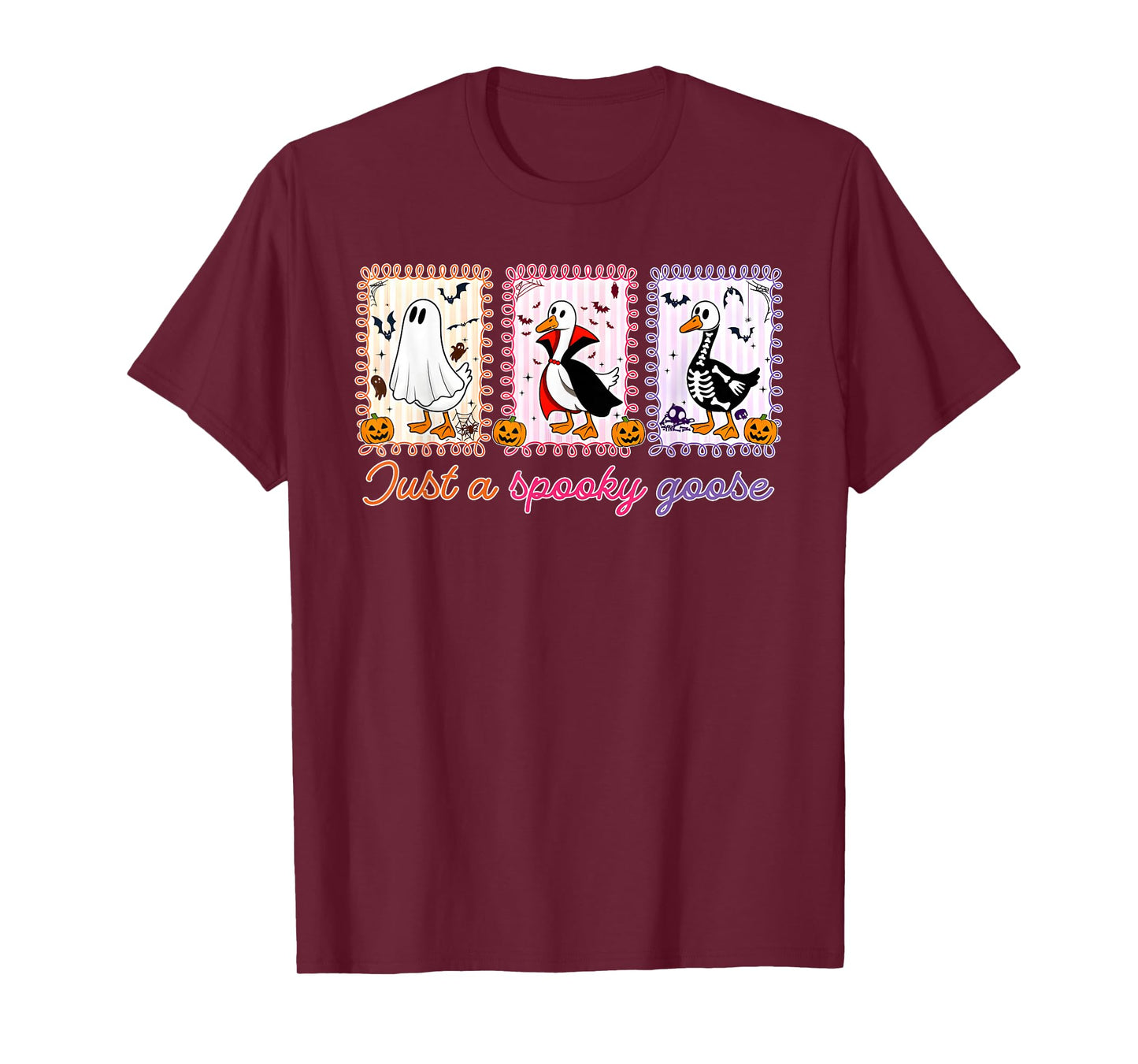 Just A Spooky Goose Halloween Silly Goose Funny Halloween T-Shirt