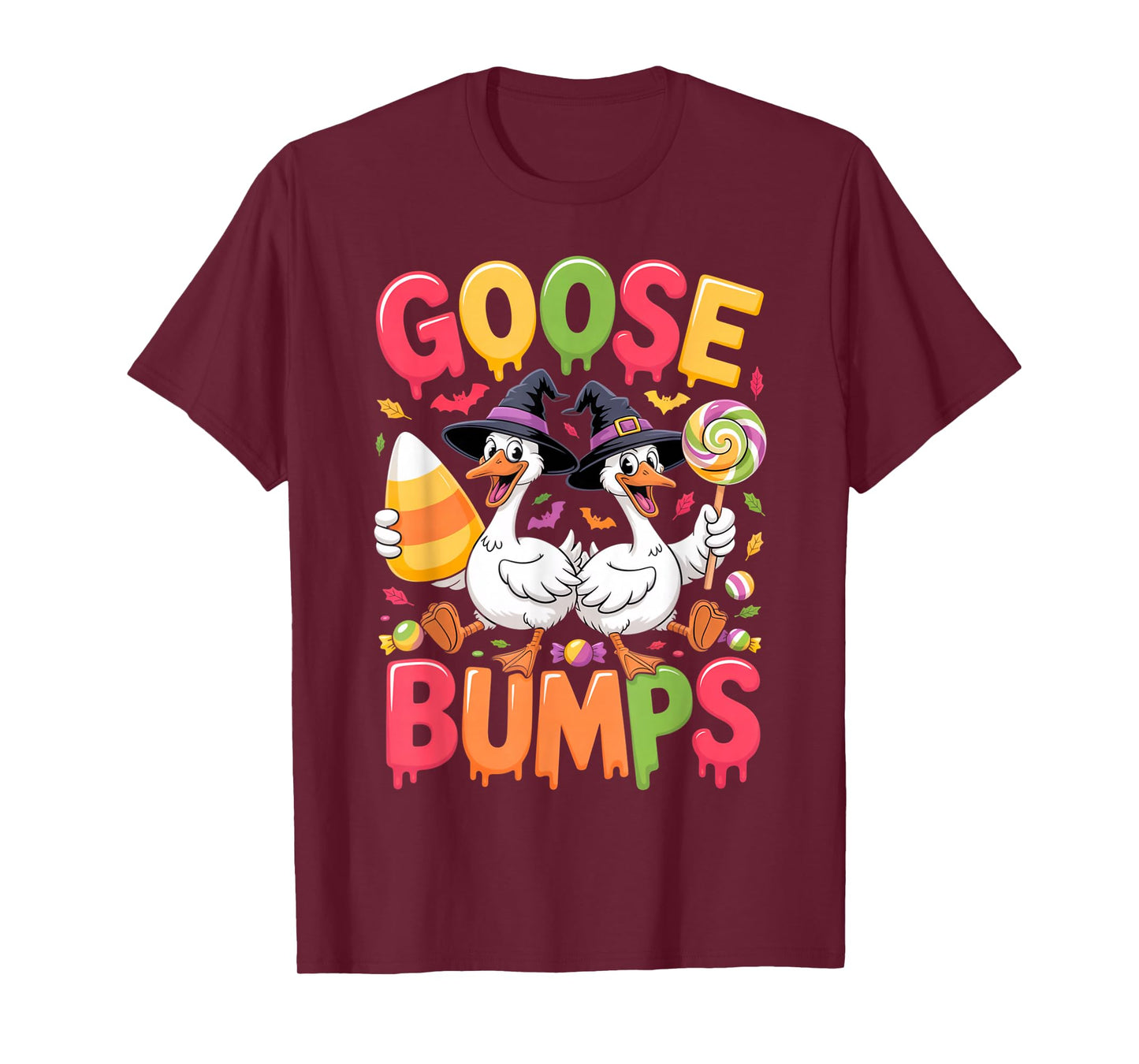 Goose Bumps Halloween Candy Chaos Outfit with Funny Geese T-Shirt