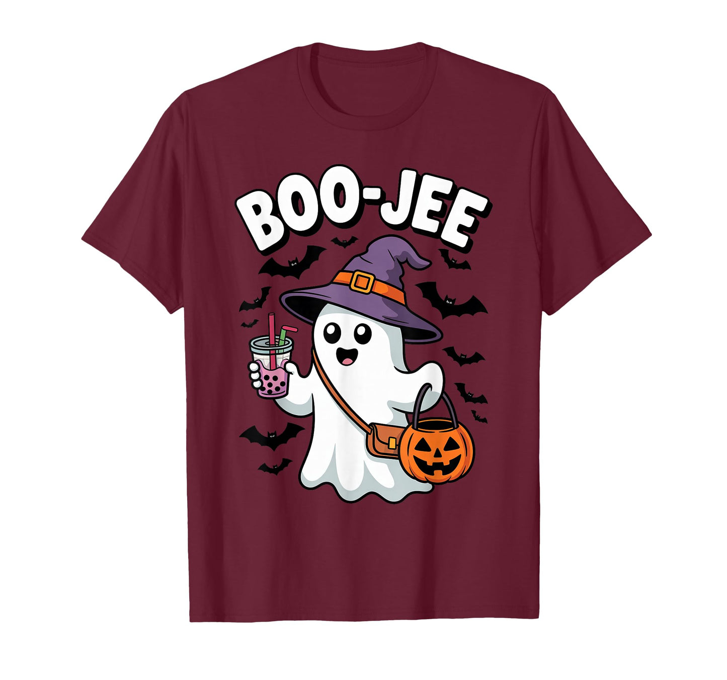 Cute Boujee Ghost Costume Witch Hat Coffee Halloween Party T-Shirt
