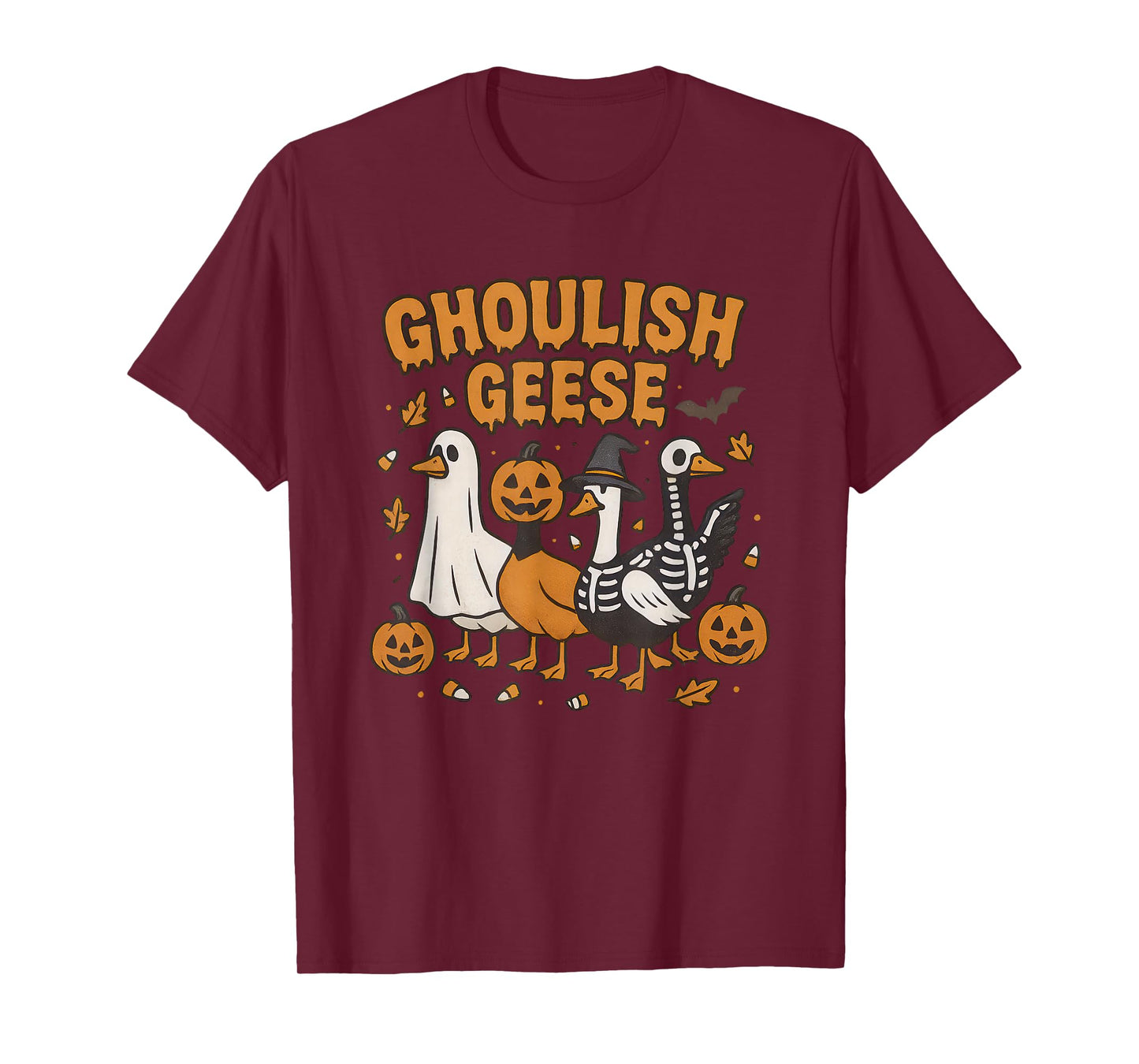 Ghoulish Geese Halloween Funny Goose Costume T-Shirt