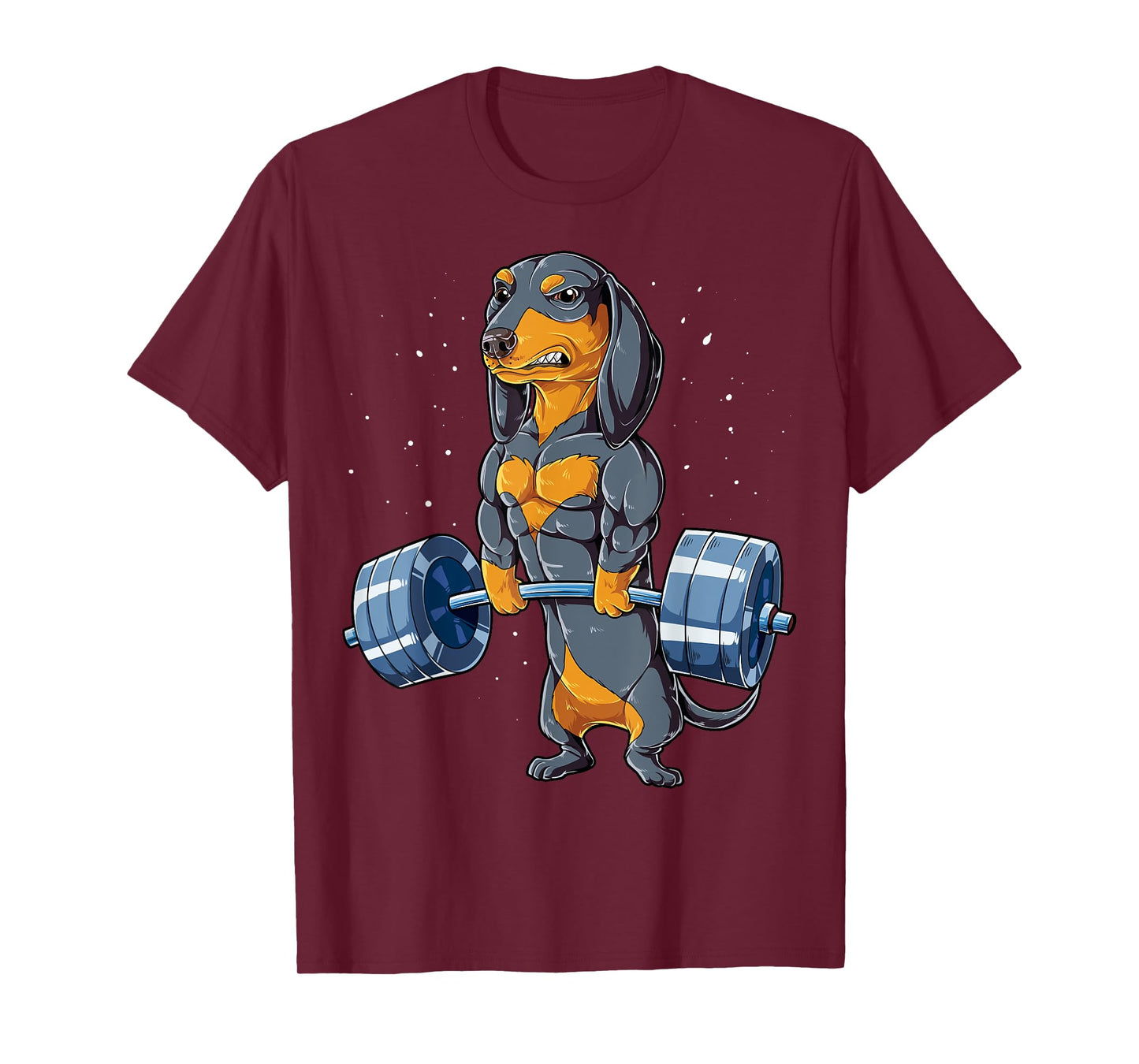 Dachshund Weightlifting Funny Deadlift Men Fitness Gym Gifts T-Shirt