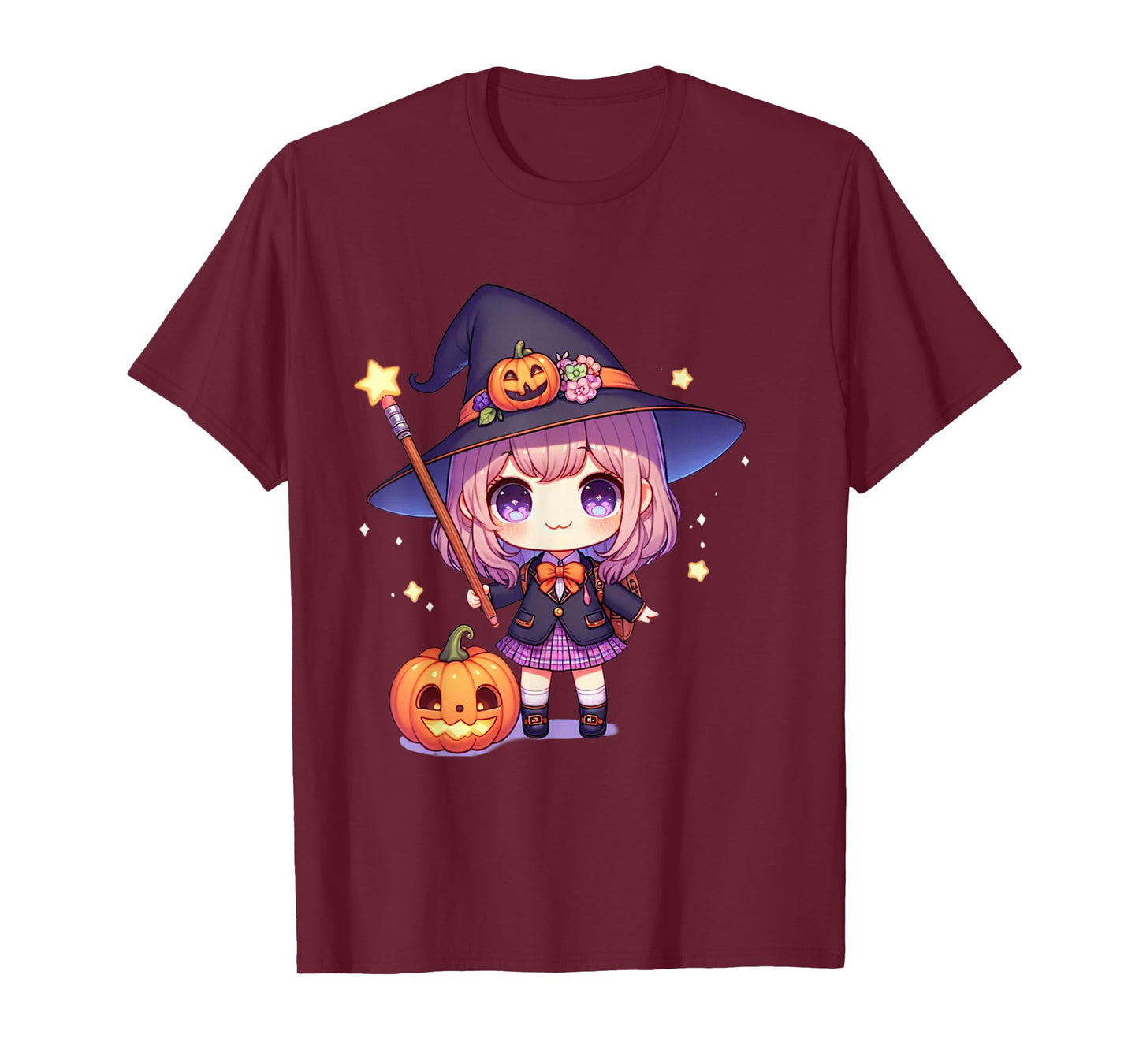 Cute Kawaii Halloween Witch Girl T-Shirt T-Shirt
