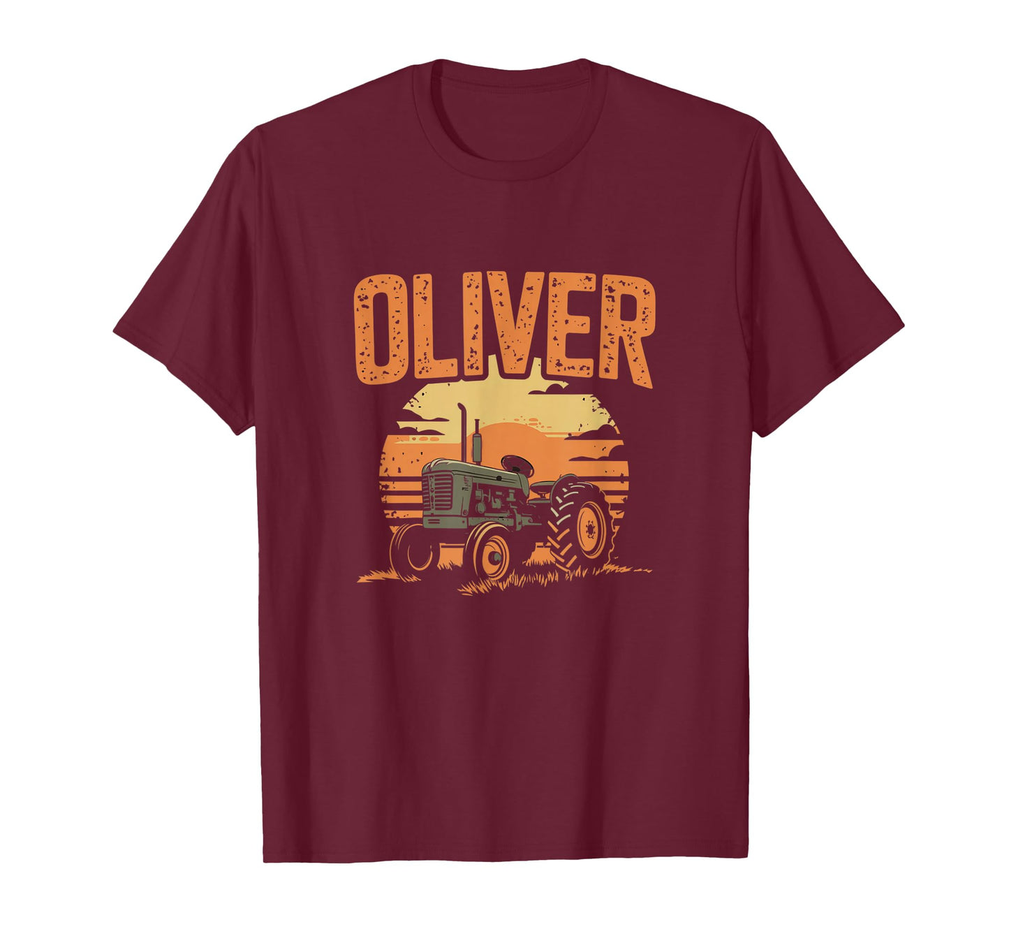 Oliver Personalized Nametag Tractor for OLIVER T-Shirt
