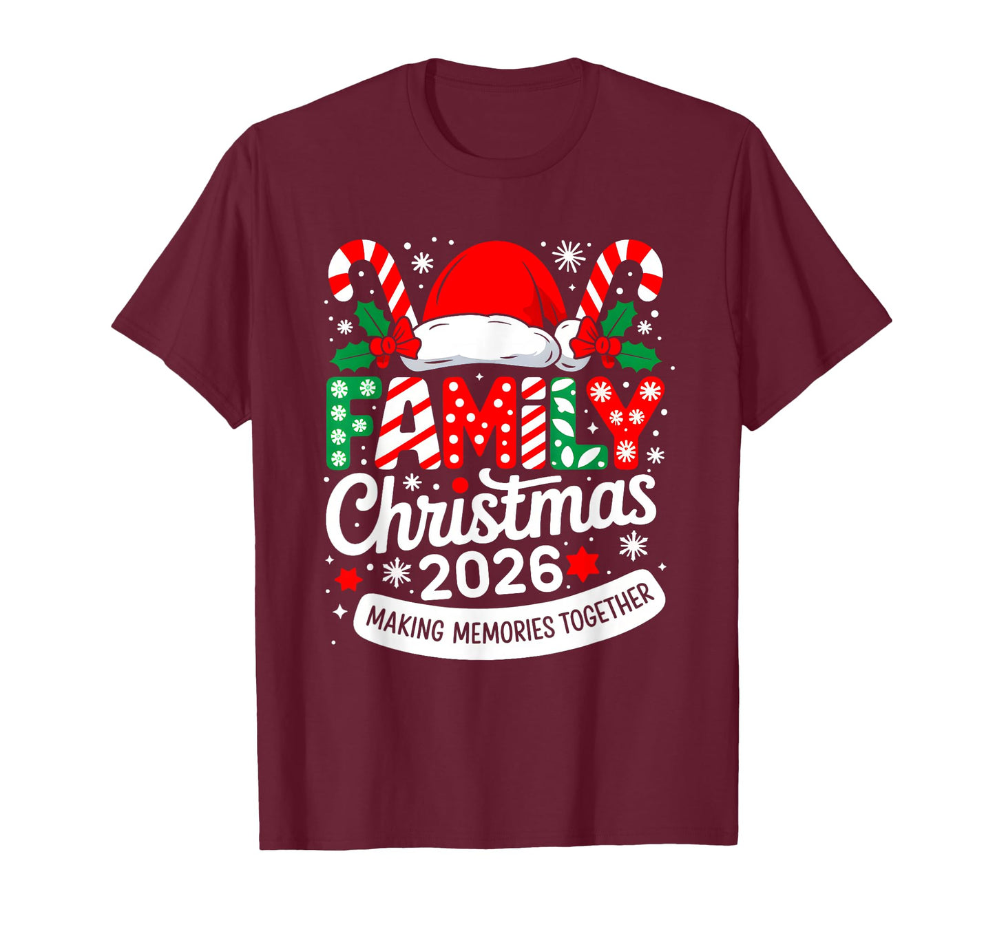 Family Christmas 2026 Matching Costume Together Xmas Squad T-Shirt