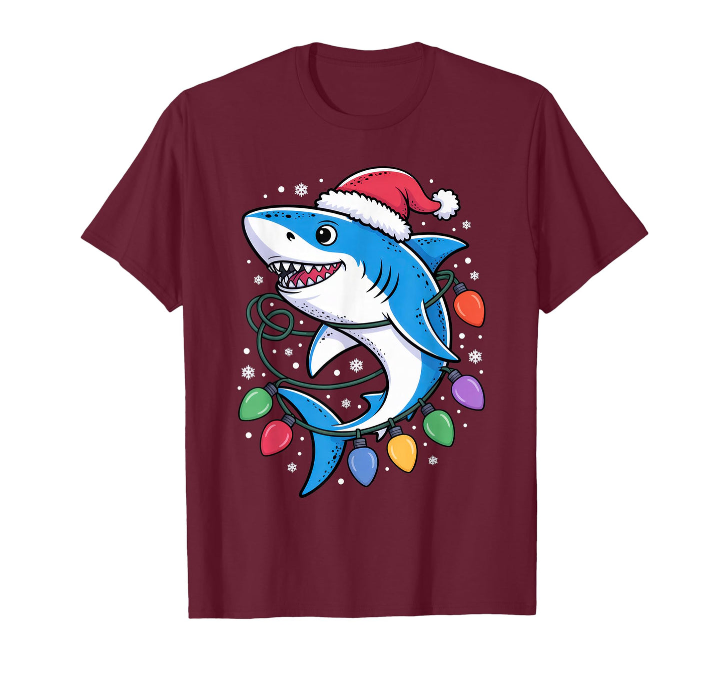 Santa Shark Dad Funny Holiday Ocean Vibes Christmas Sweater T-Shirt