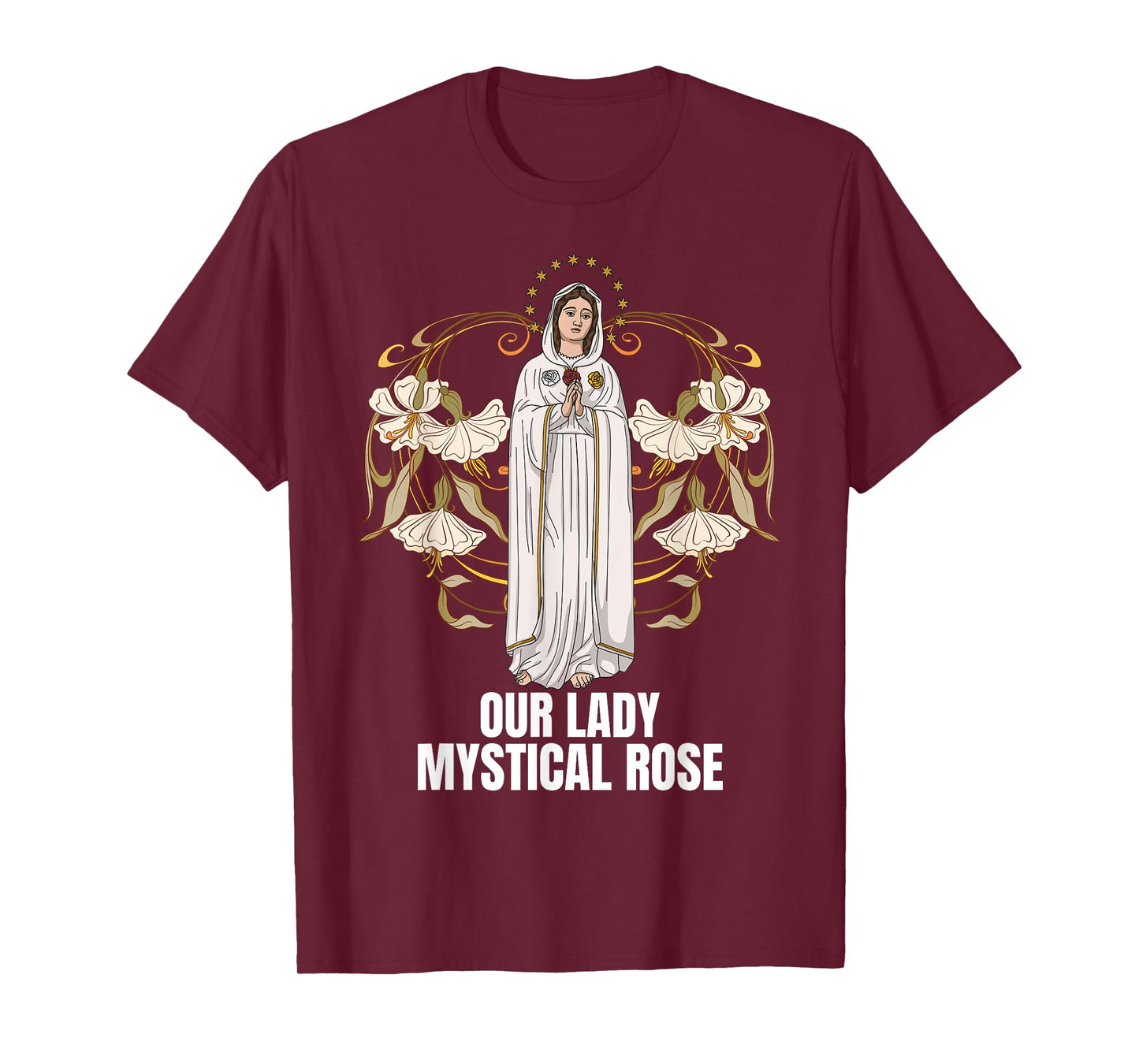 Our Lady Mystical Rose Marian Catholic T-Shirt