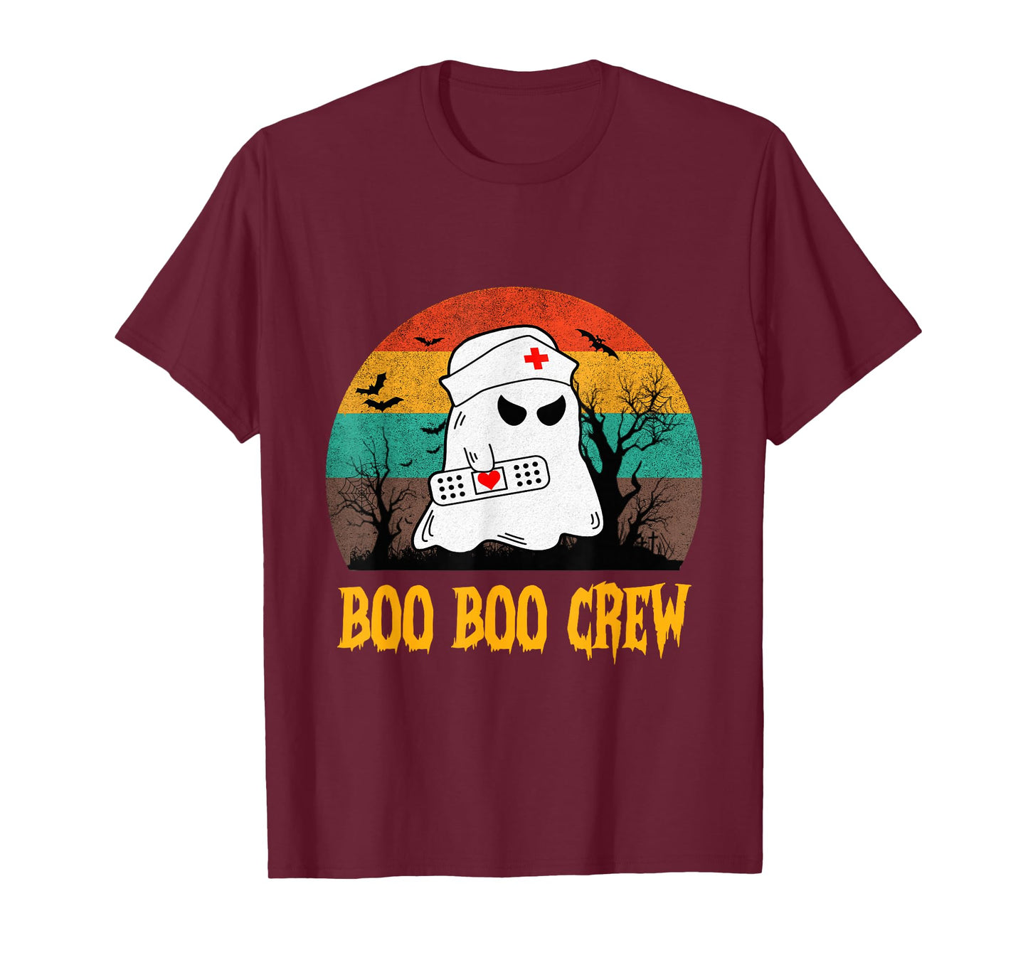 Boo Boo Crew Funny Nurse Shirt Halloween Ghost Costume Women T-Shirt
