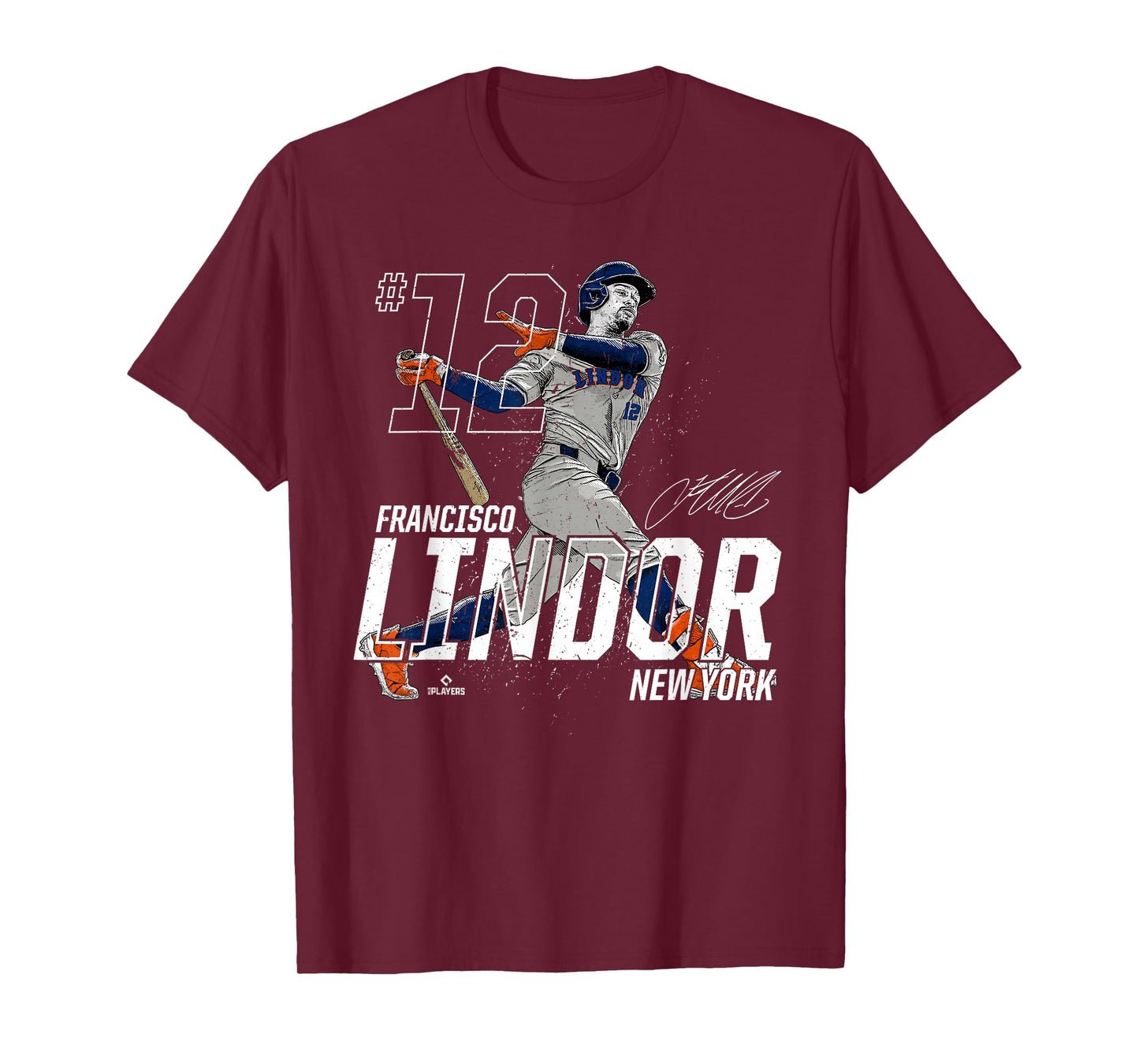 Dynamic Pose Francisco Lindor New York Baseball MLBPA T-Shirt